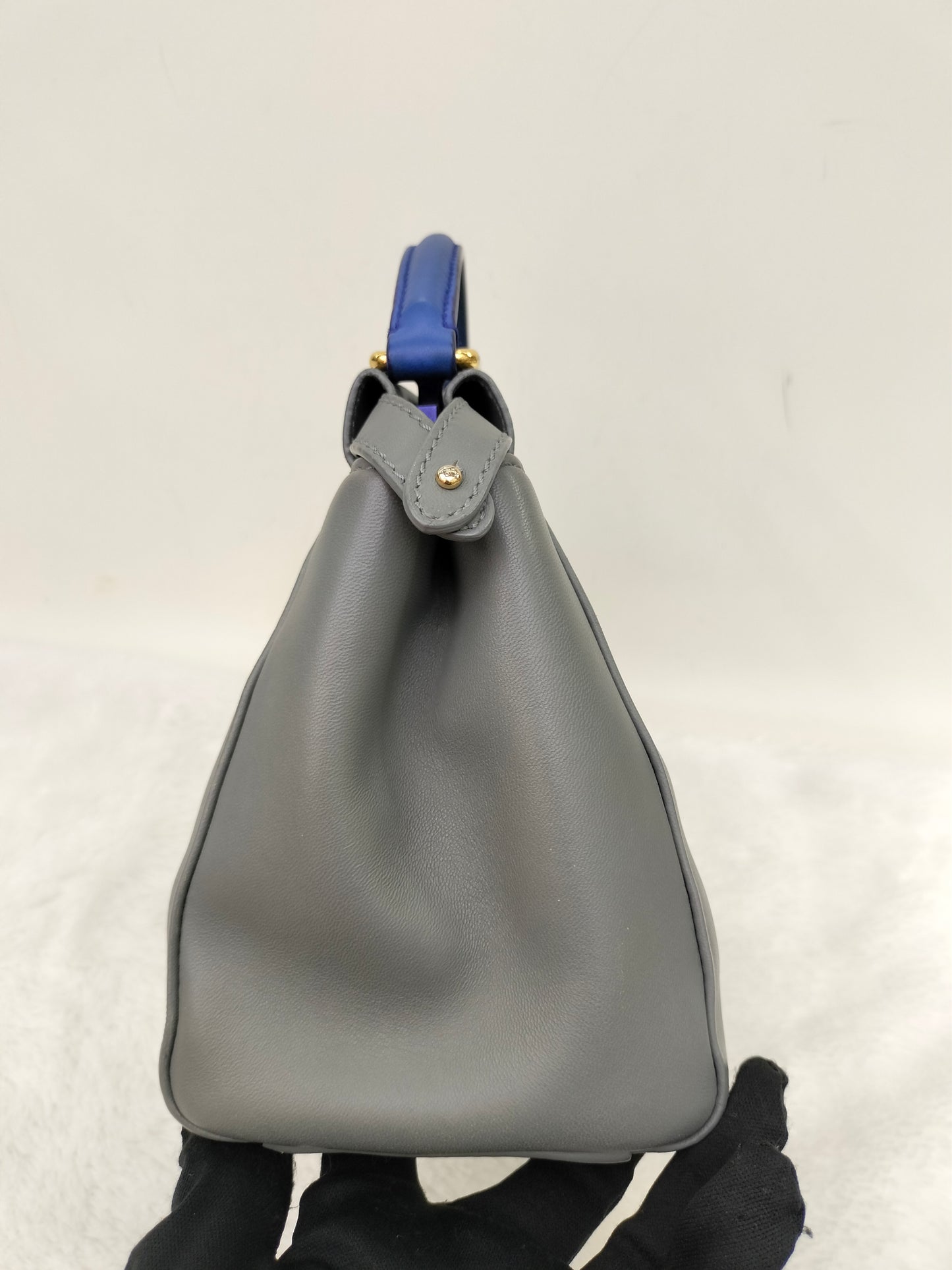 Fendi Peekaboo Mini Grey Blue GHW