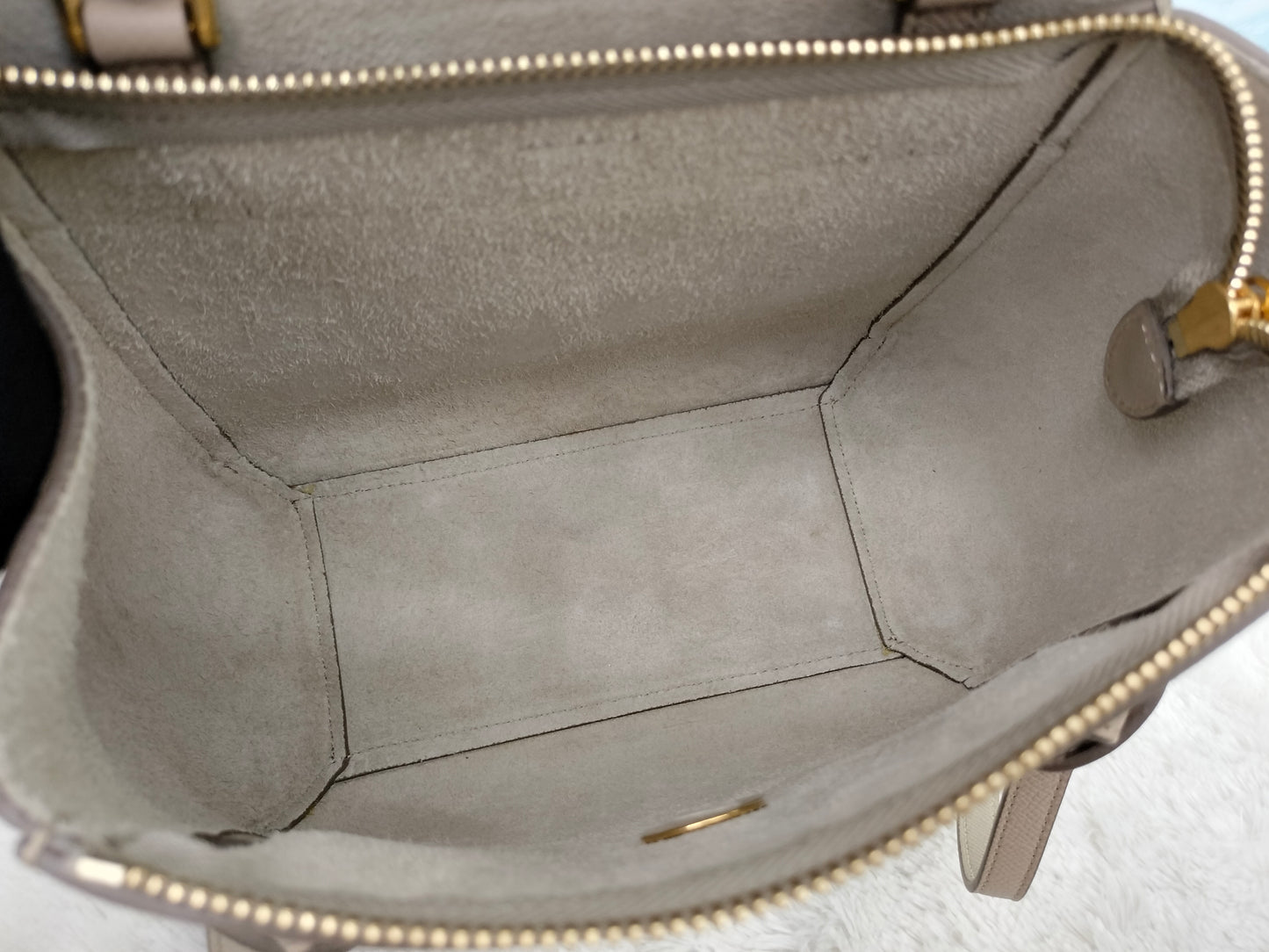 Celine Nano Belt Grained Light Taupe GHW 2019