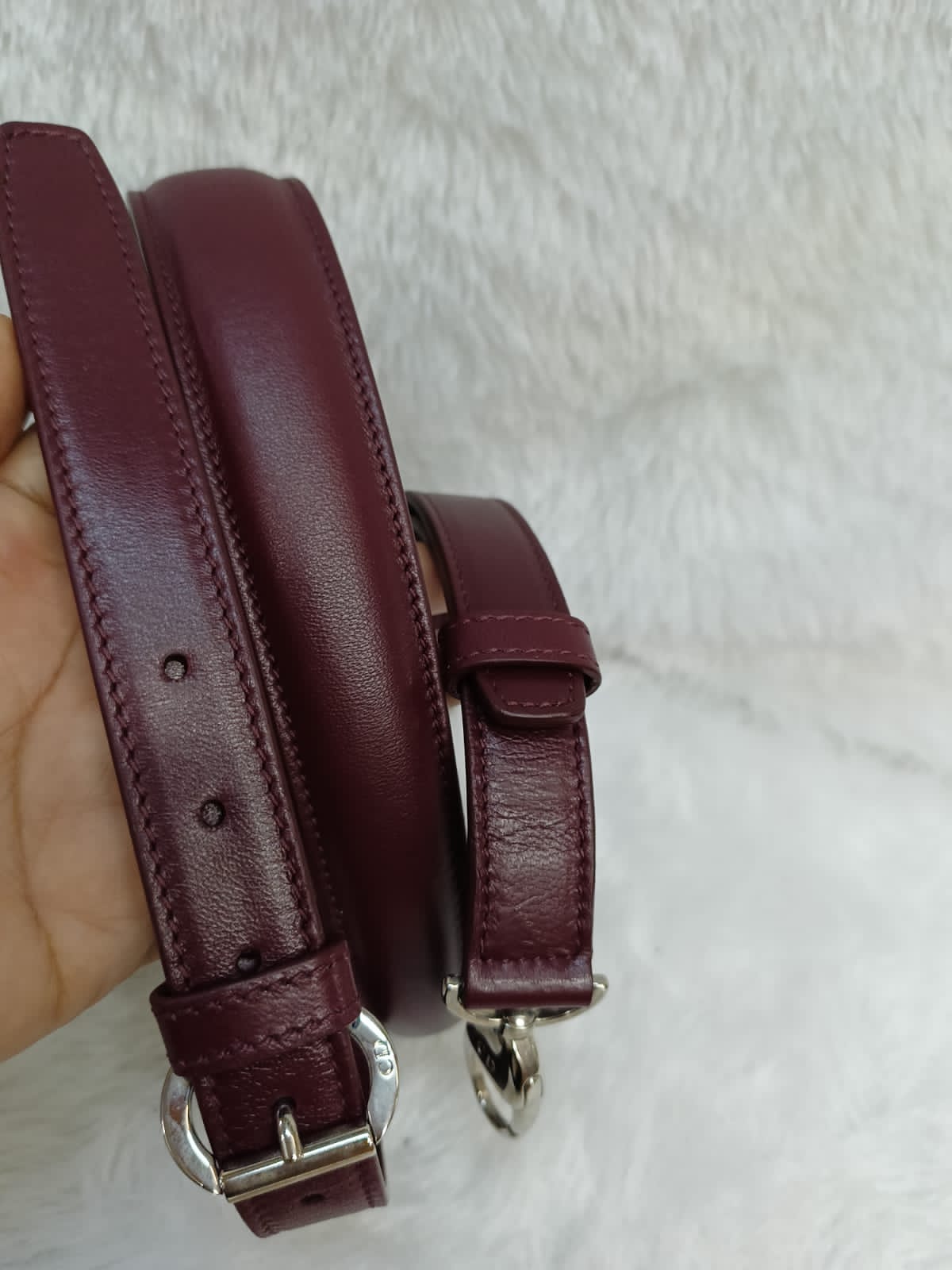 Dior Granville Cannage Lambskin Maroon SHW 2011