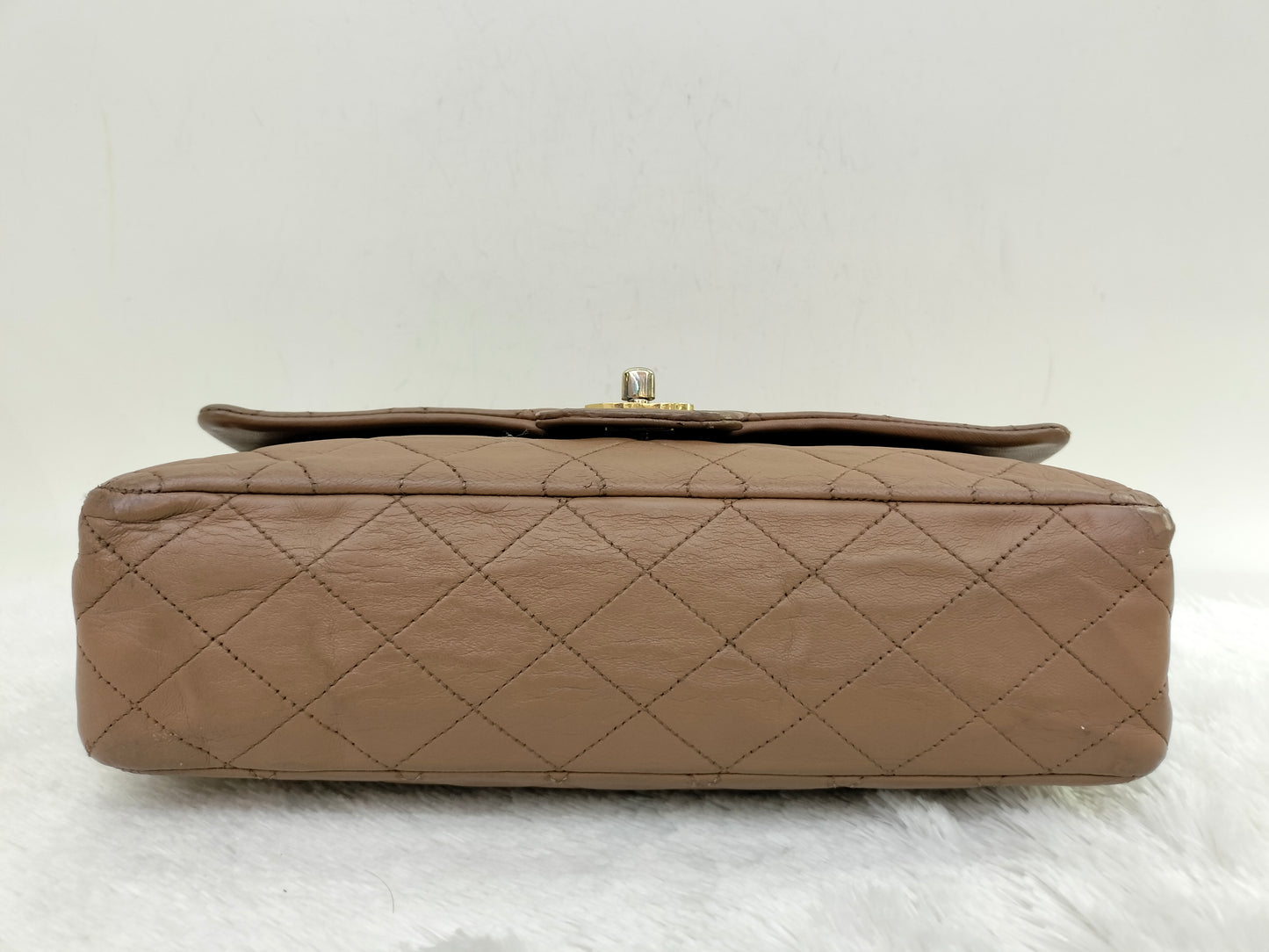 Chanel Medium Lamb Brown Vintage GHW DF #1
