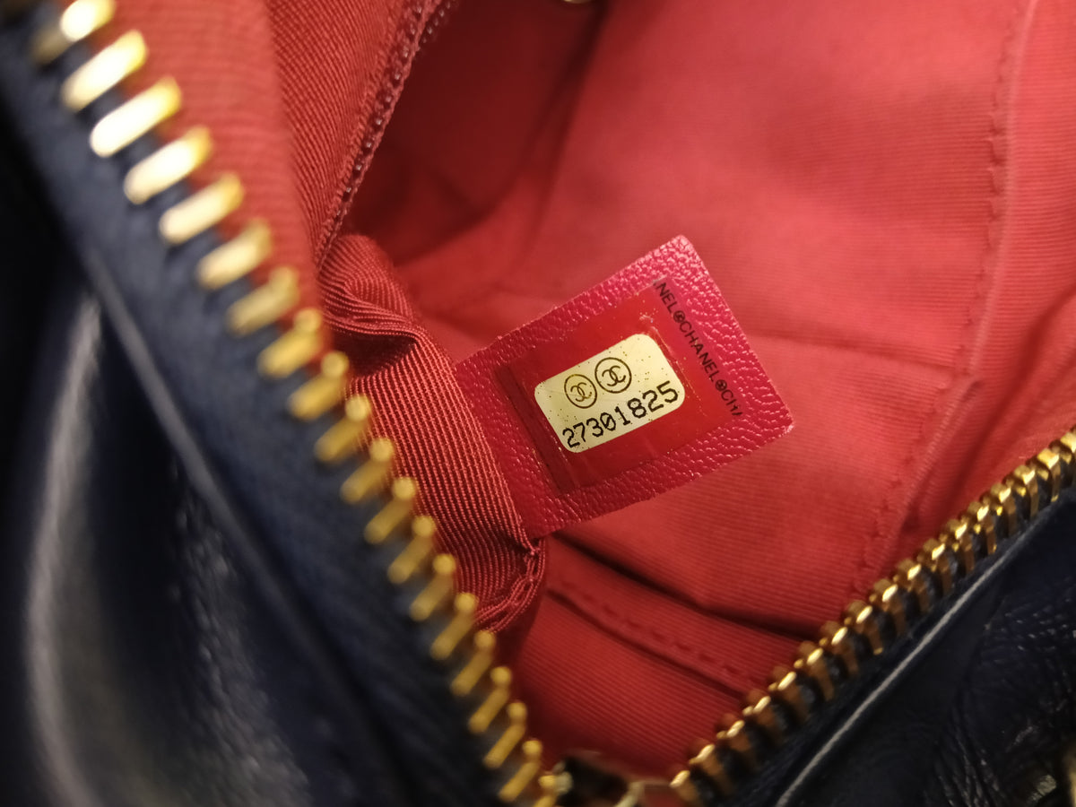 Chanel Gabrielle Small Calfskin Navy Black #27