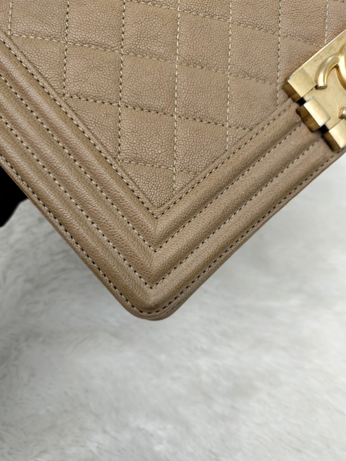 Chanel Boy 25 Caviar Caramel GHW #27