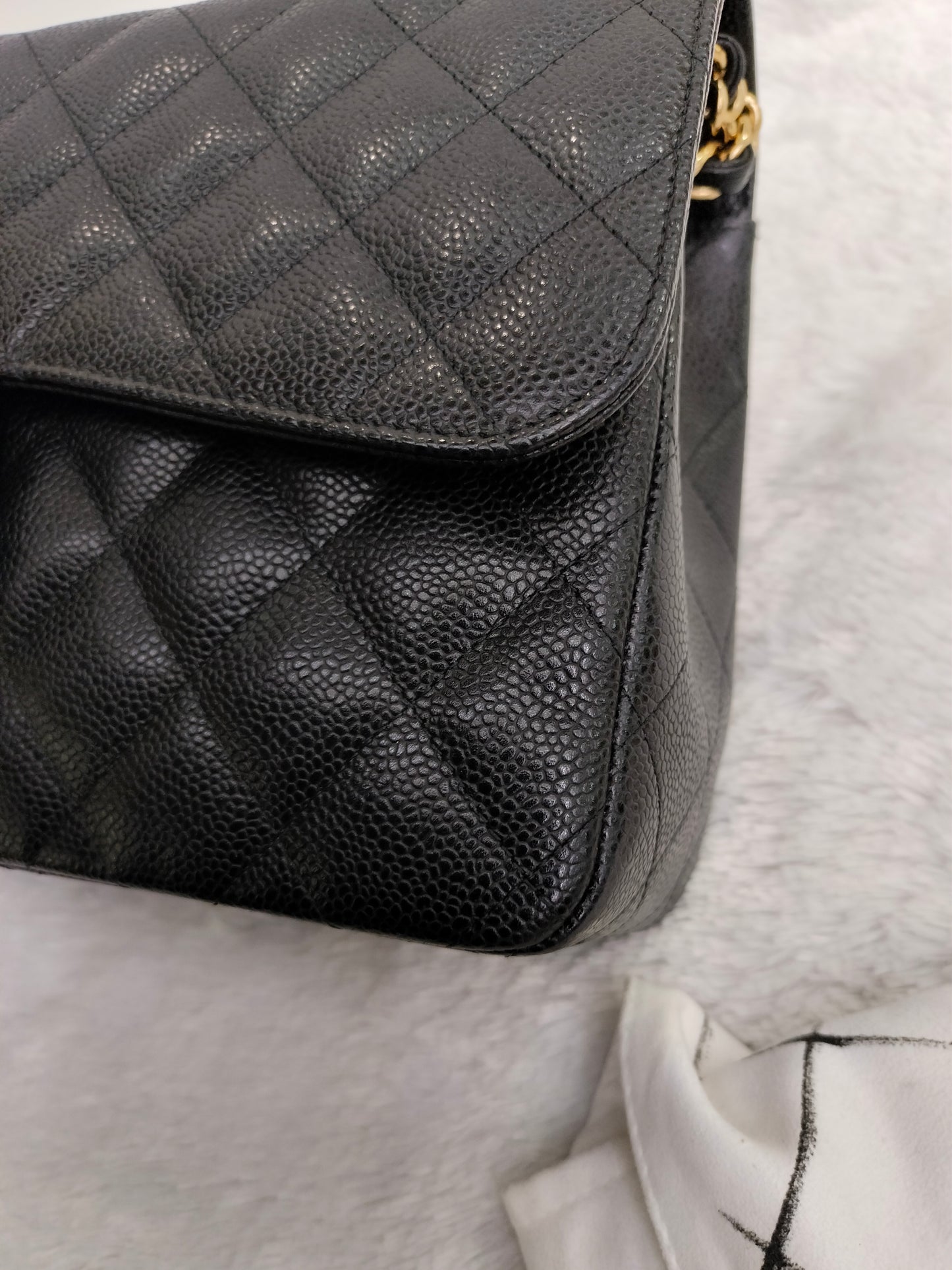 Chanel Jumbo Caviar Black GHW DF #21