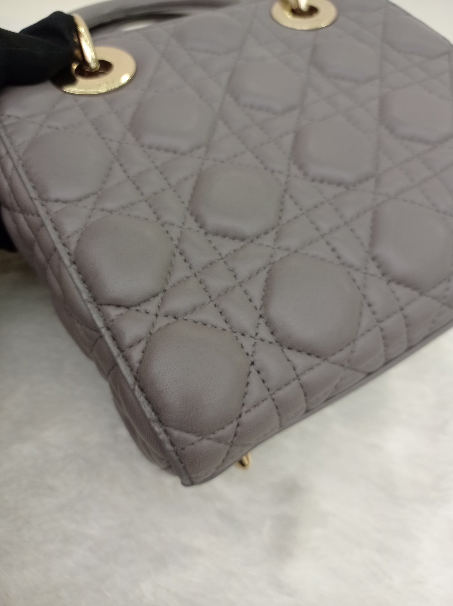Lady Dior Small Lamb Grey GHW 2018