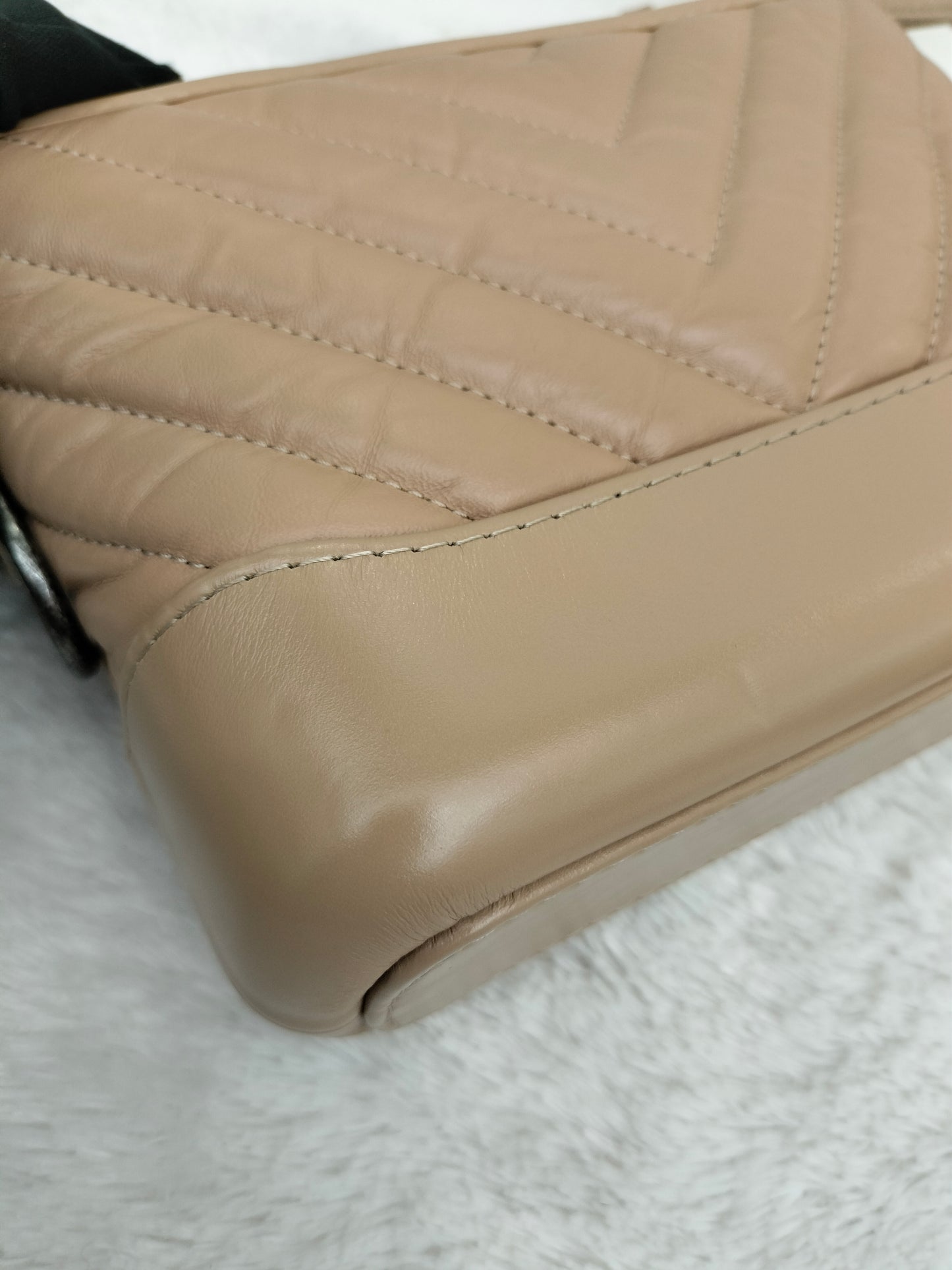 Chanel Gabrielle Small Chevron Beige GHW #29