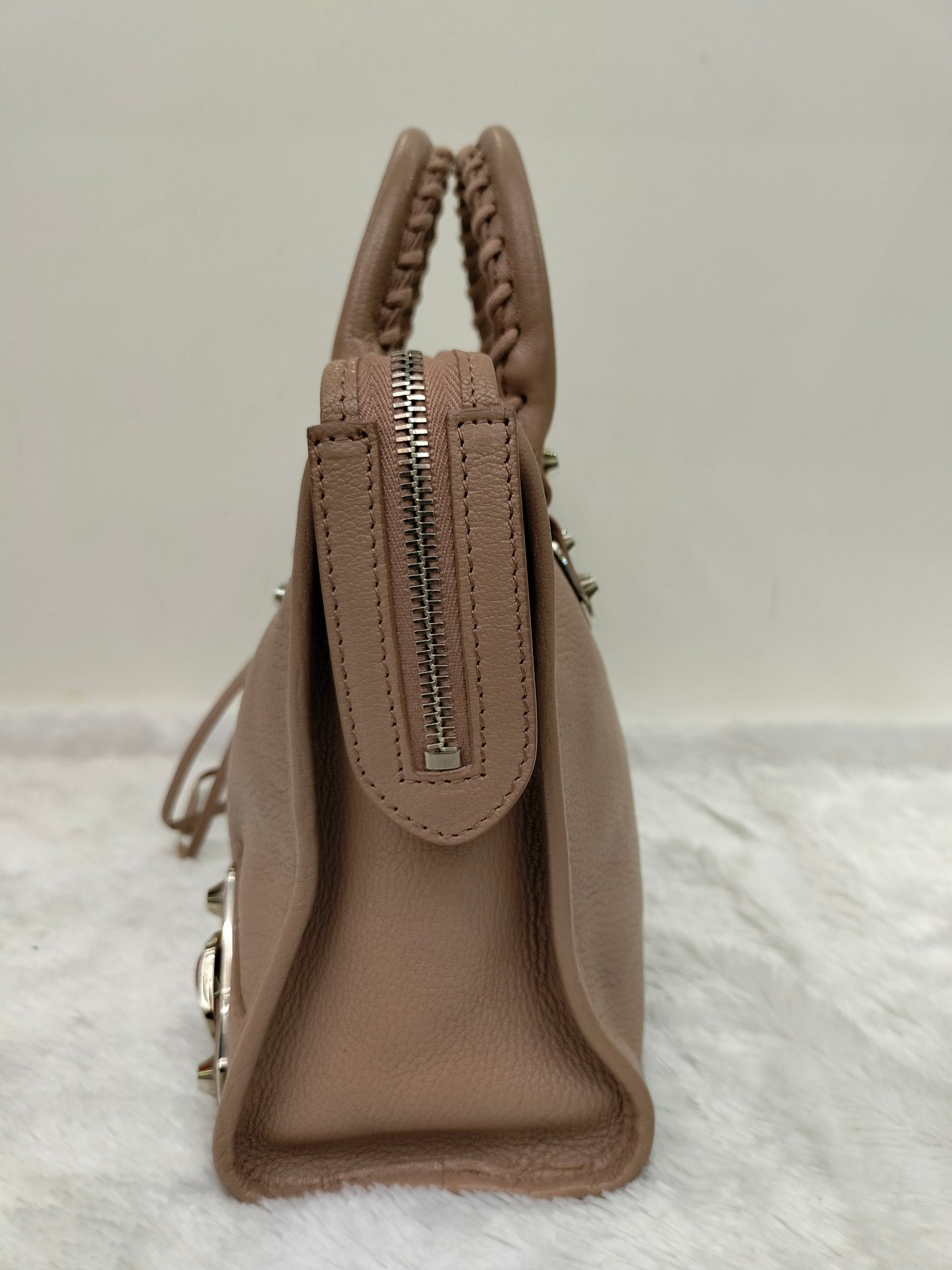 Balenciaga Small City Edge Rose De Sables SHW