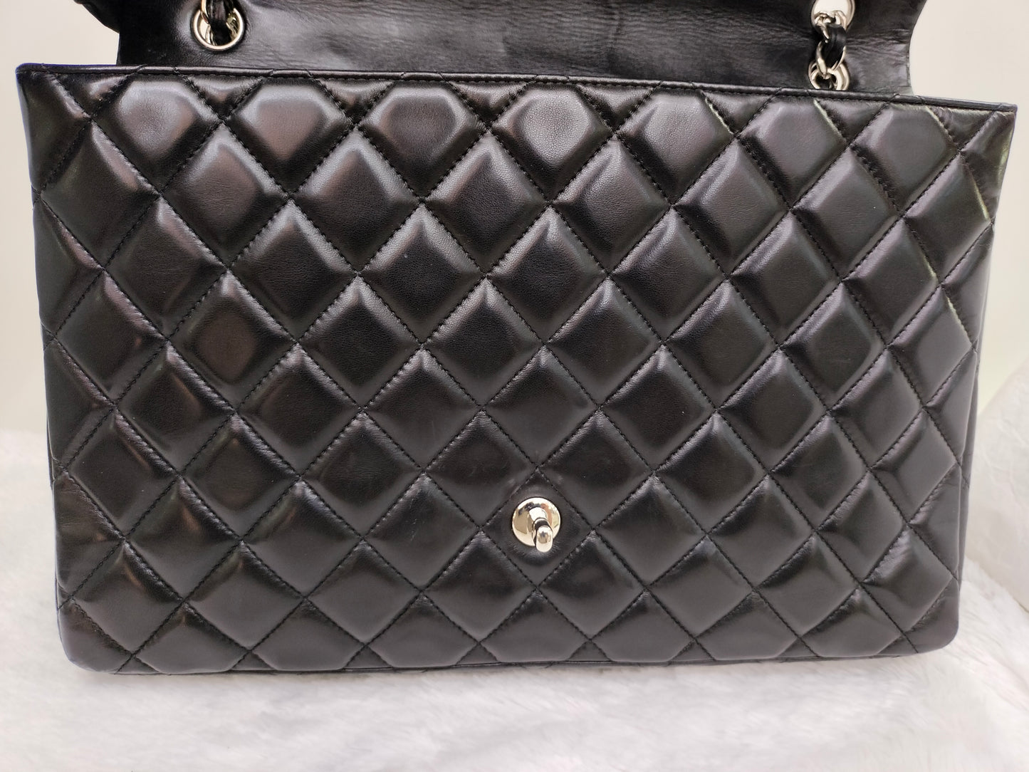 Chanel Maxi Lamb Black SHW SF #13