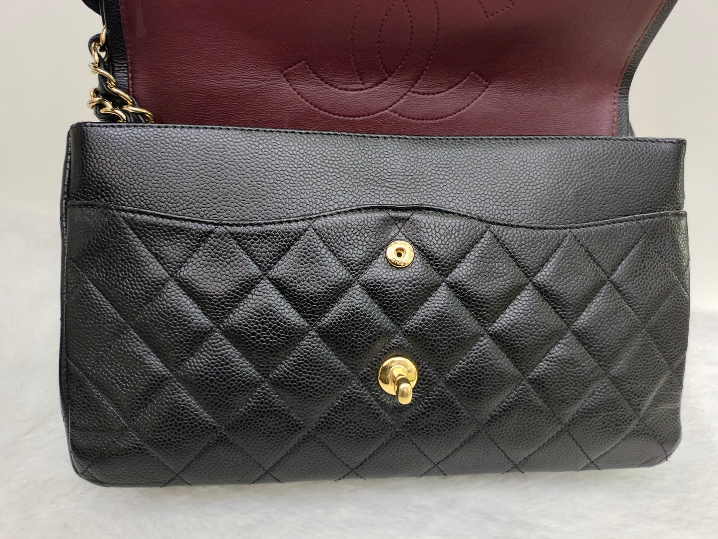 Chanel Jumbo Caviar Black GHW DF #18