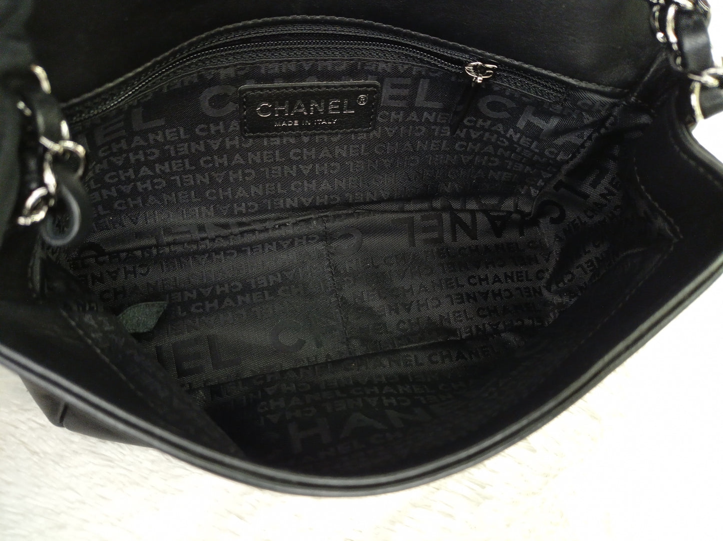 Chanel Small Flap Kiss Lock Lamb Black SHW #10