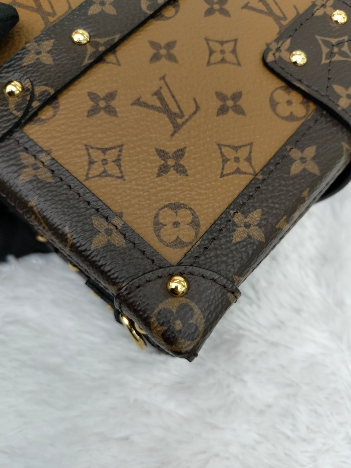 LV Petite Malle Trunk Monogram Reverse 2017