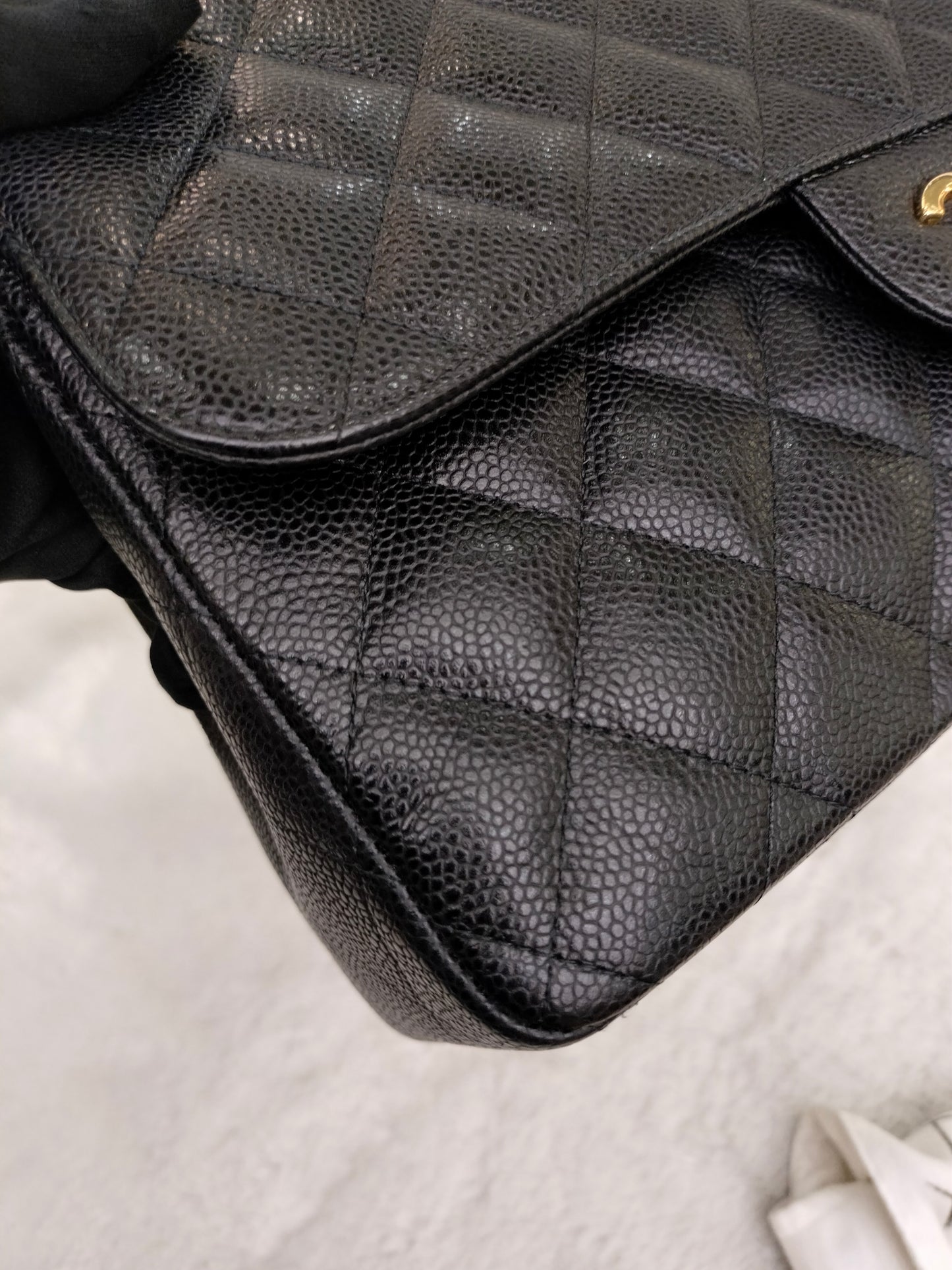 Chanel Jumbo Caviar Black GHW DF #21