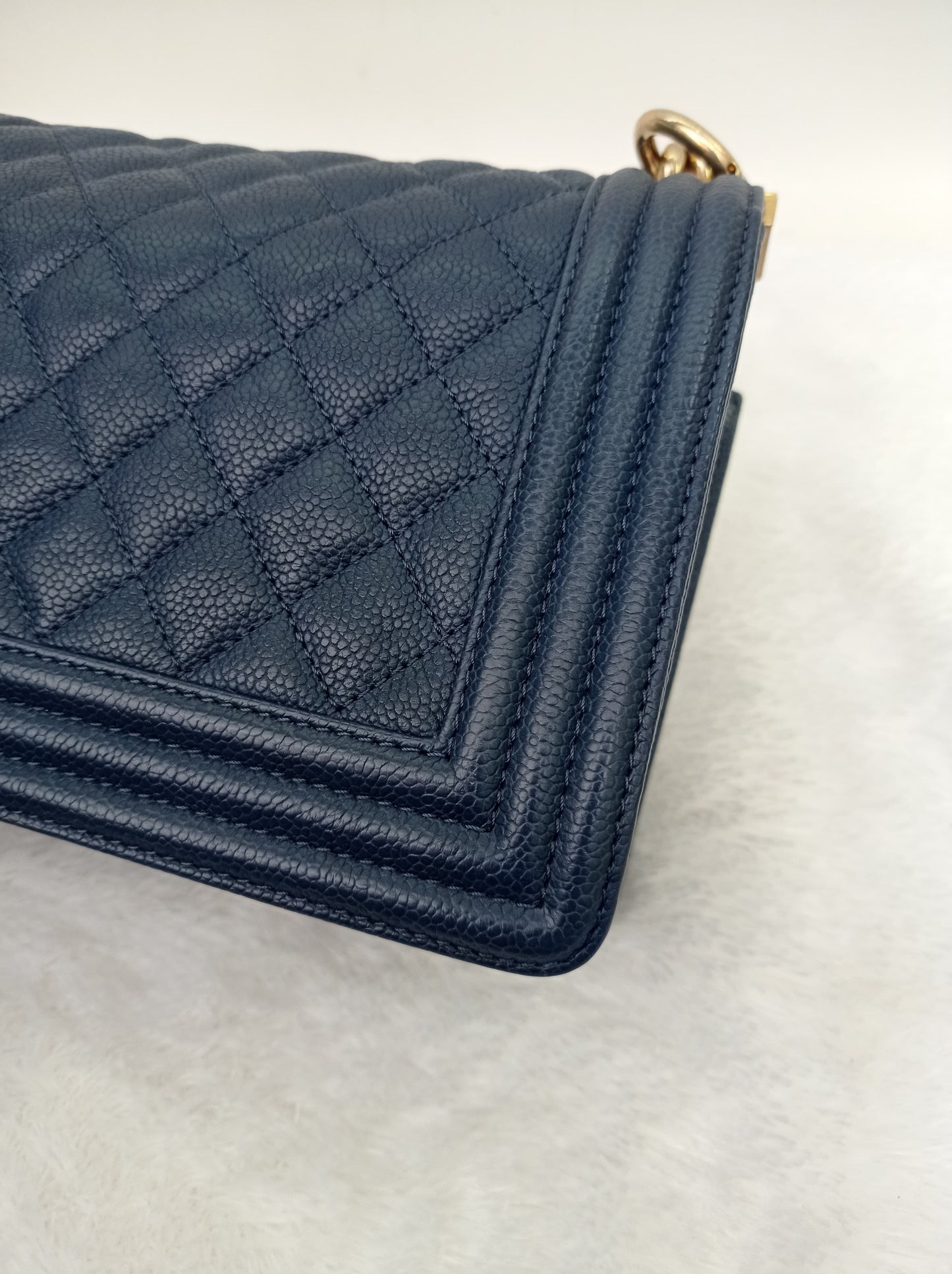 Chanel Boy 25 Caviar Blue GHW #23