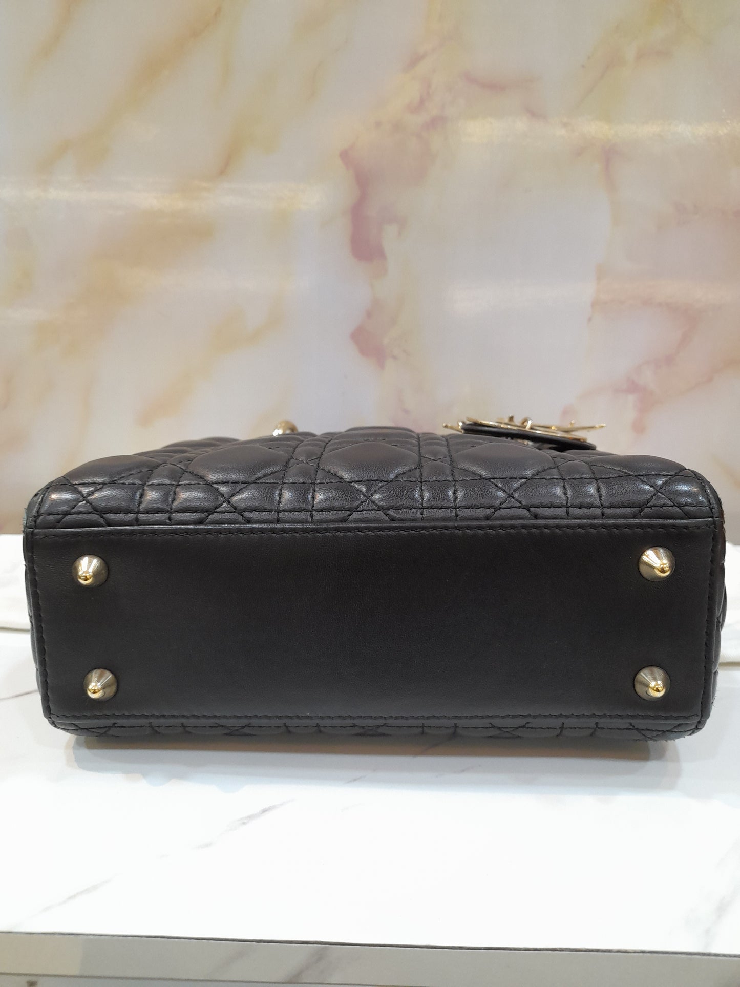 Lady Dior Small Black Lamb GHW 2019 Size 20x17x8cm