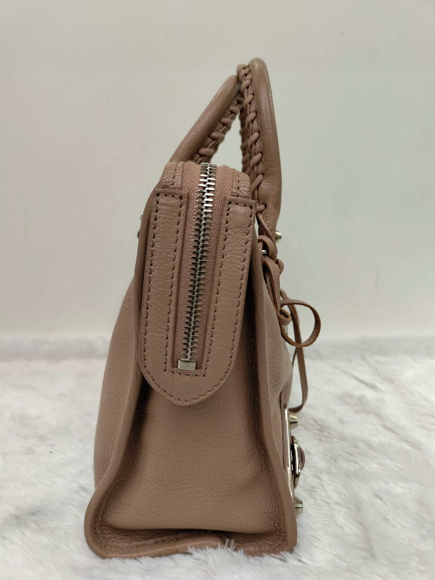 Balenciaga Small City Edge Rose De Sables SHW