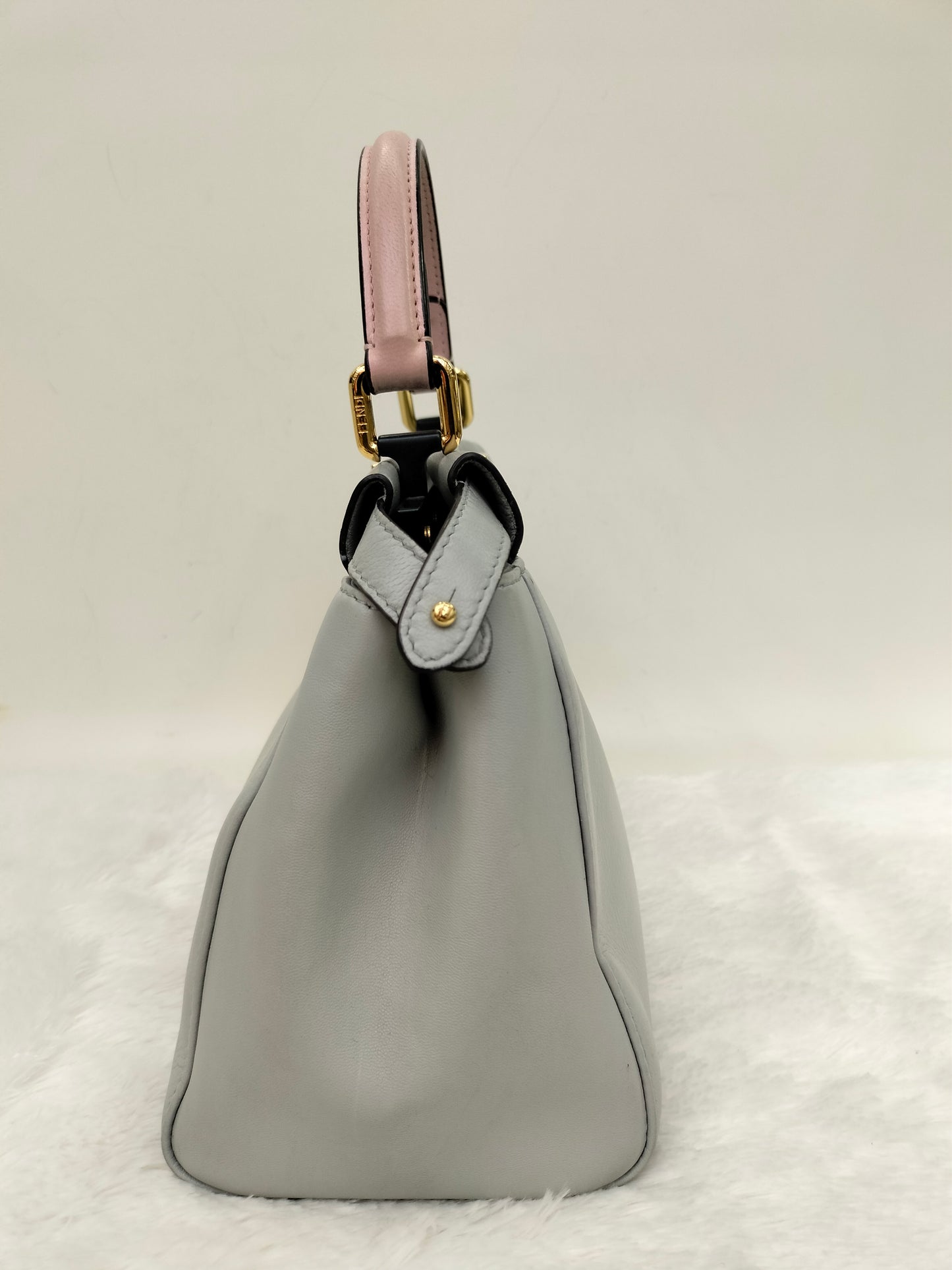 Fendi Peekaboo Mini Griss Pink Peony GHW