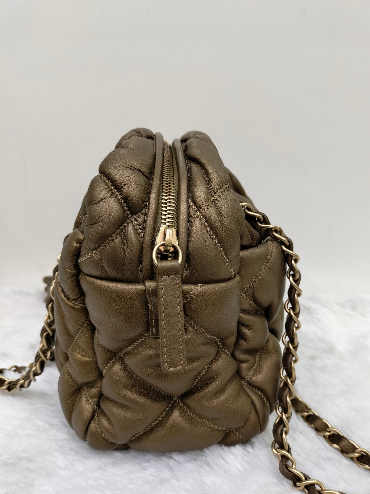Chanel Camera Bubble Lamb Bronze GHW #13