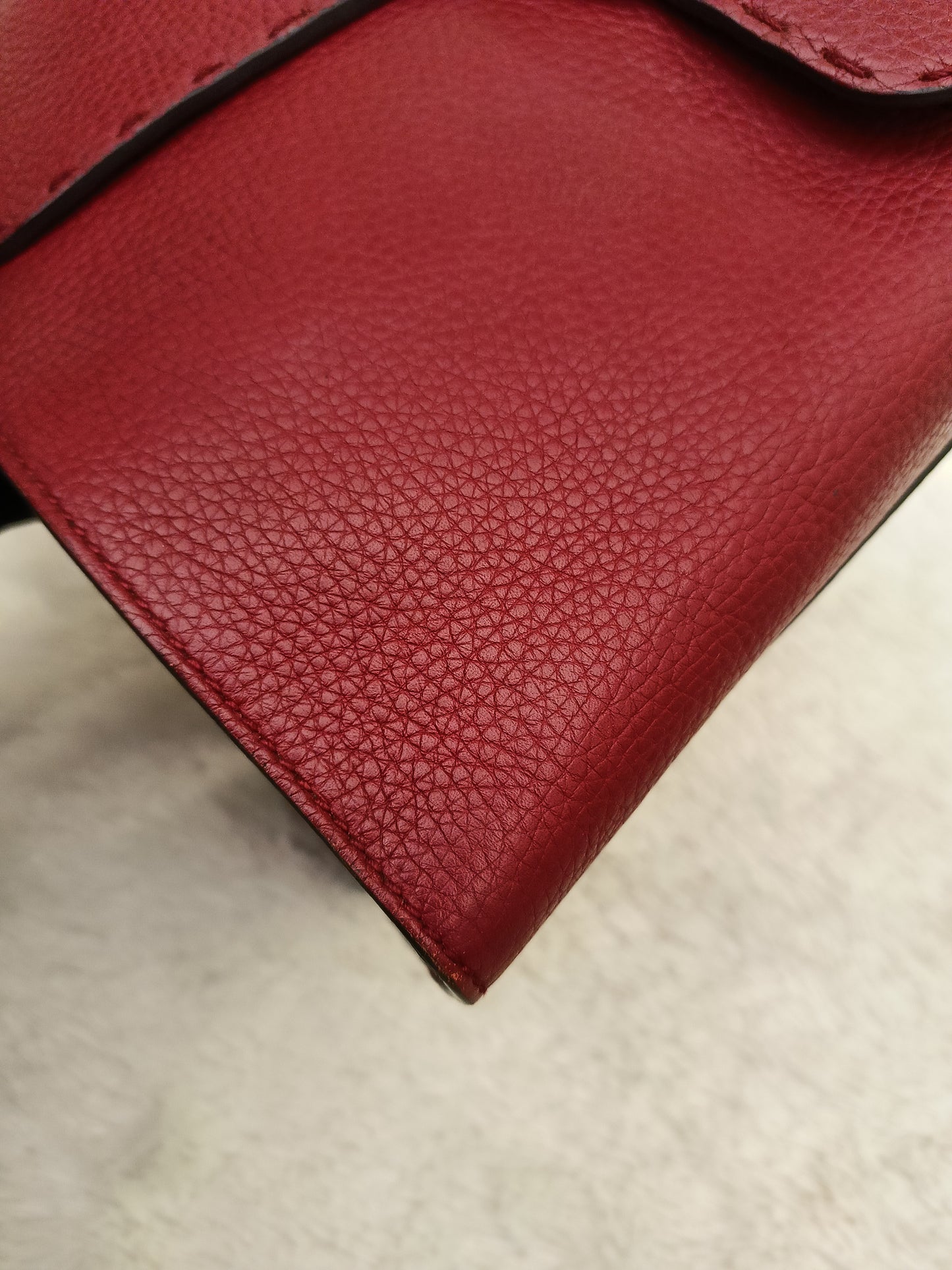 Gucci Top Handle Medium Marmont Grained Red GHW
