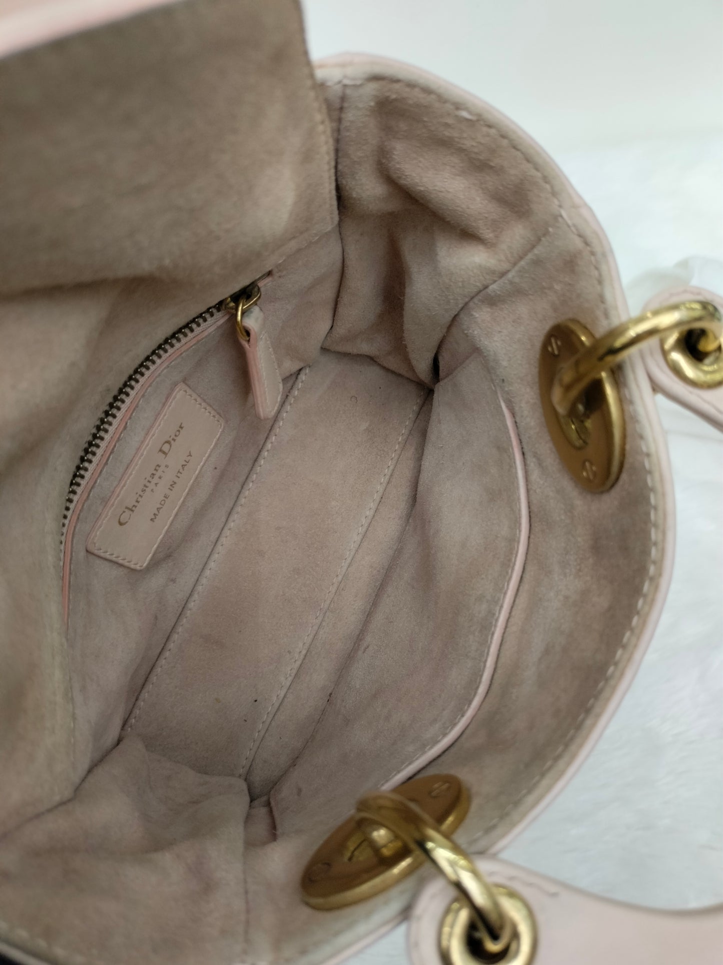Lady Dior Mini Supple Studded Soft Pink GHW 2017