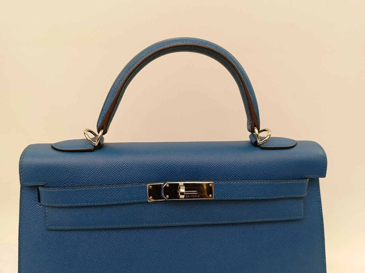 Kelly32 Epsom Sellier Bleu Izmir PHW #R square