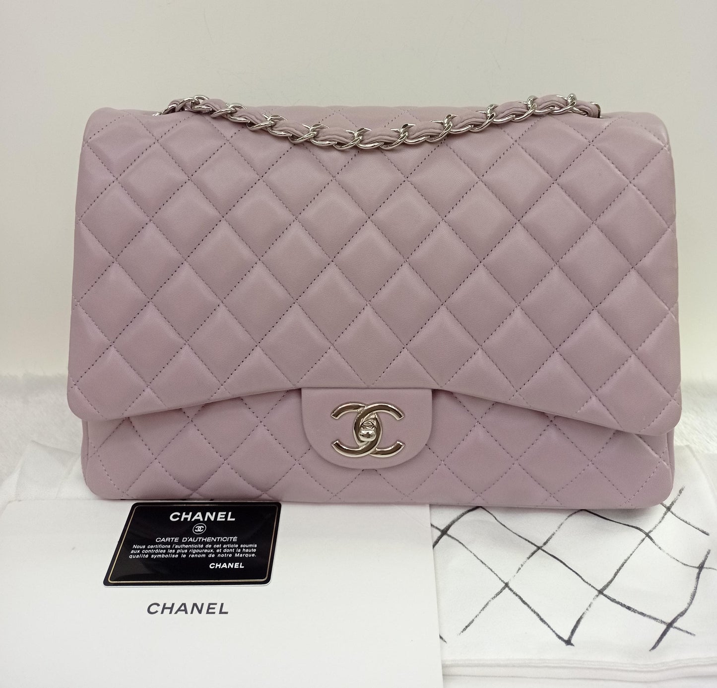 Chanel Maxi Lamb Lilac SHW DF #16