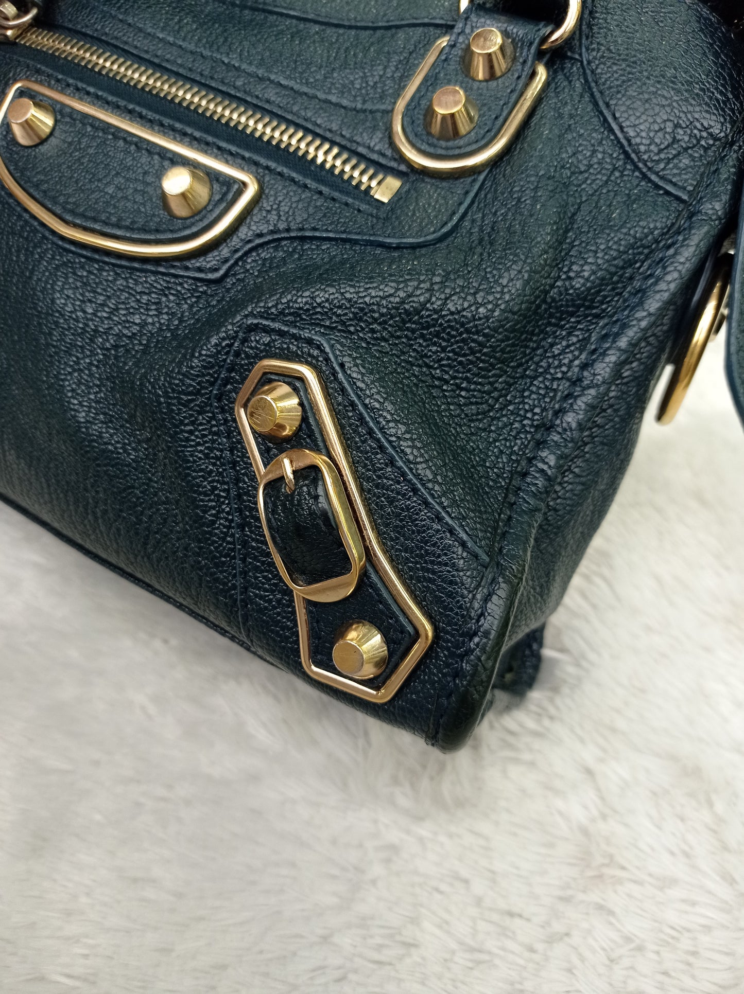 Balenciaga Mini City Edge Emerald GHW
