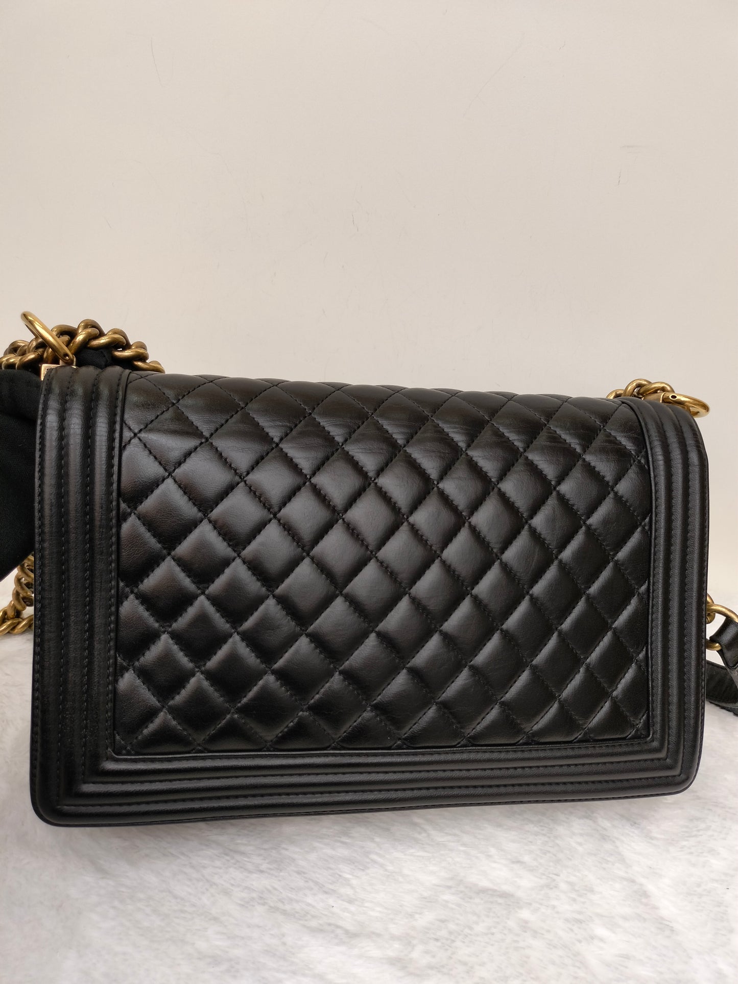 Chanel Boy 28 Calfskin Black RGHW #19