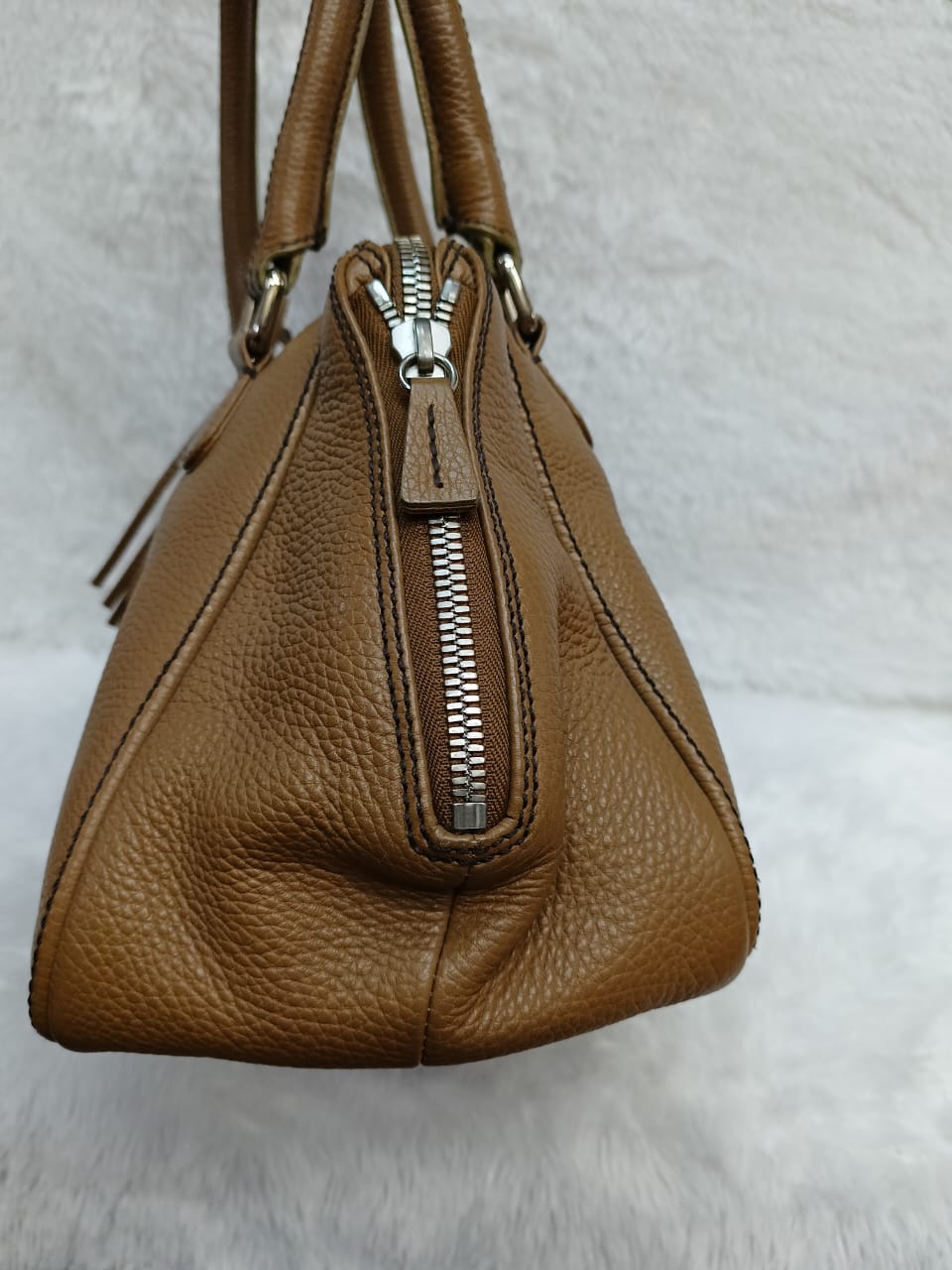 Chanel Lax Tassel Bag Pebbled Large Brown SHW #8