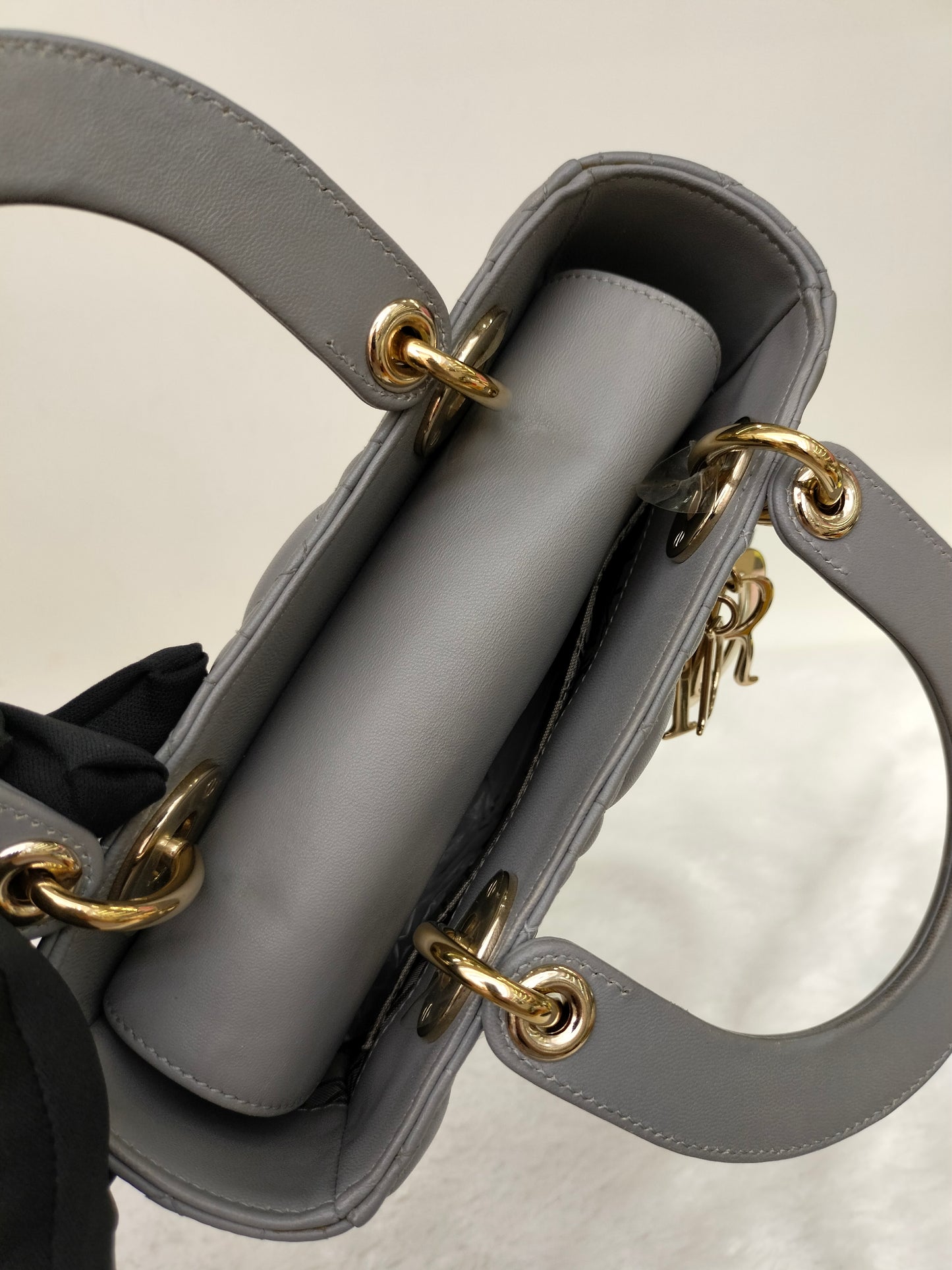 Lady Dior Small Lamb Grey GHW 2016