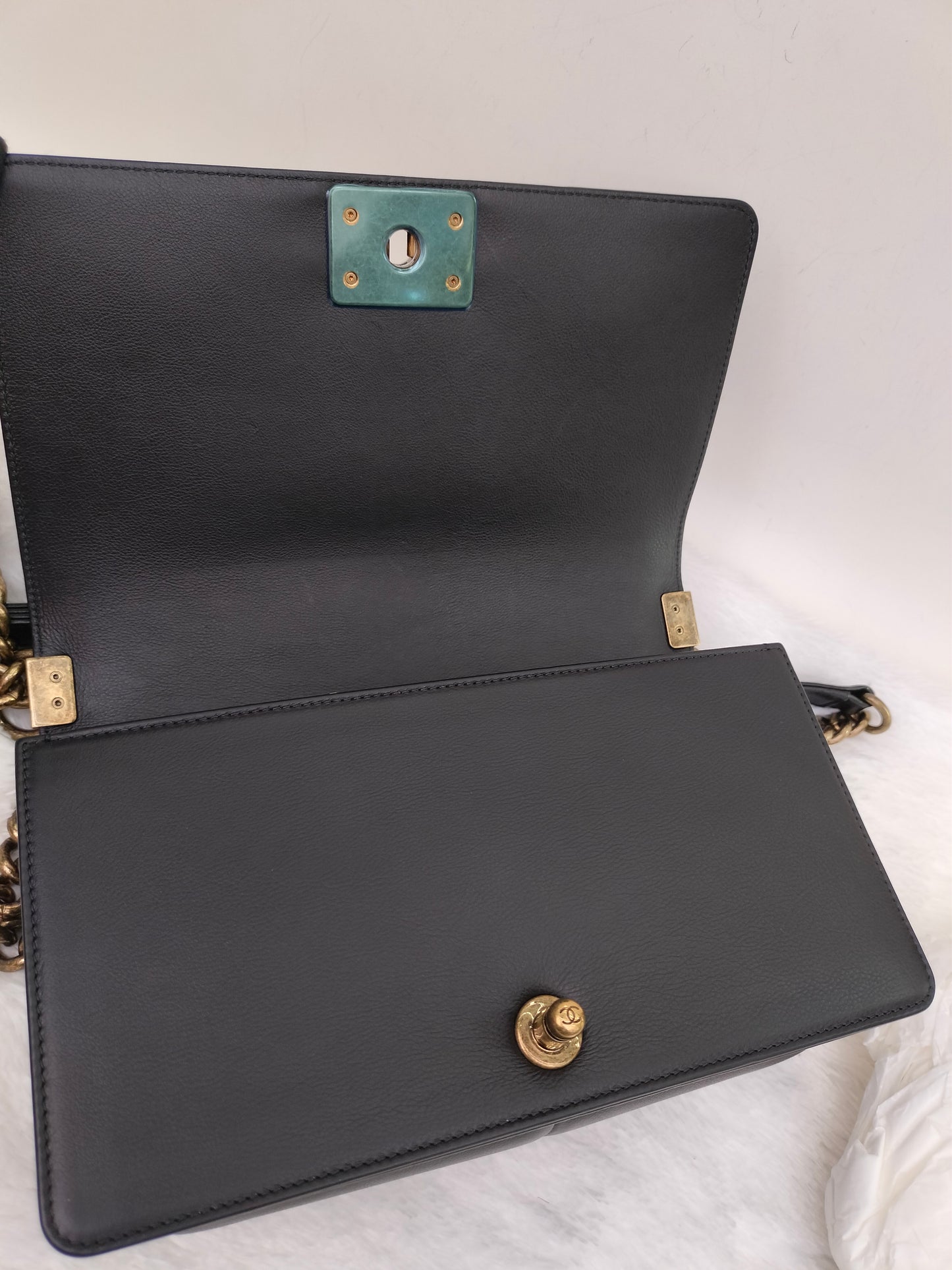 Chanel Boy 25 Fur Black RGHW #21
