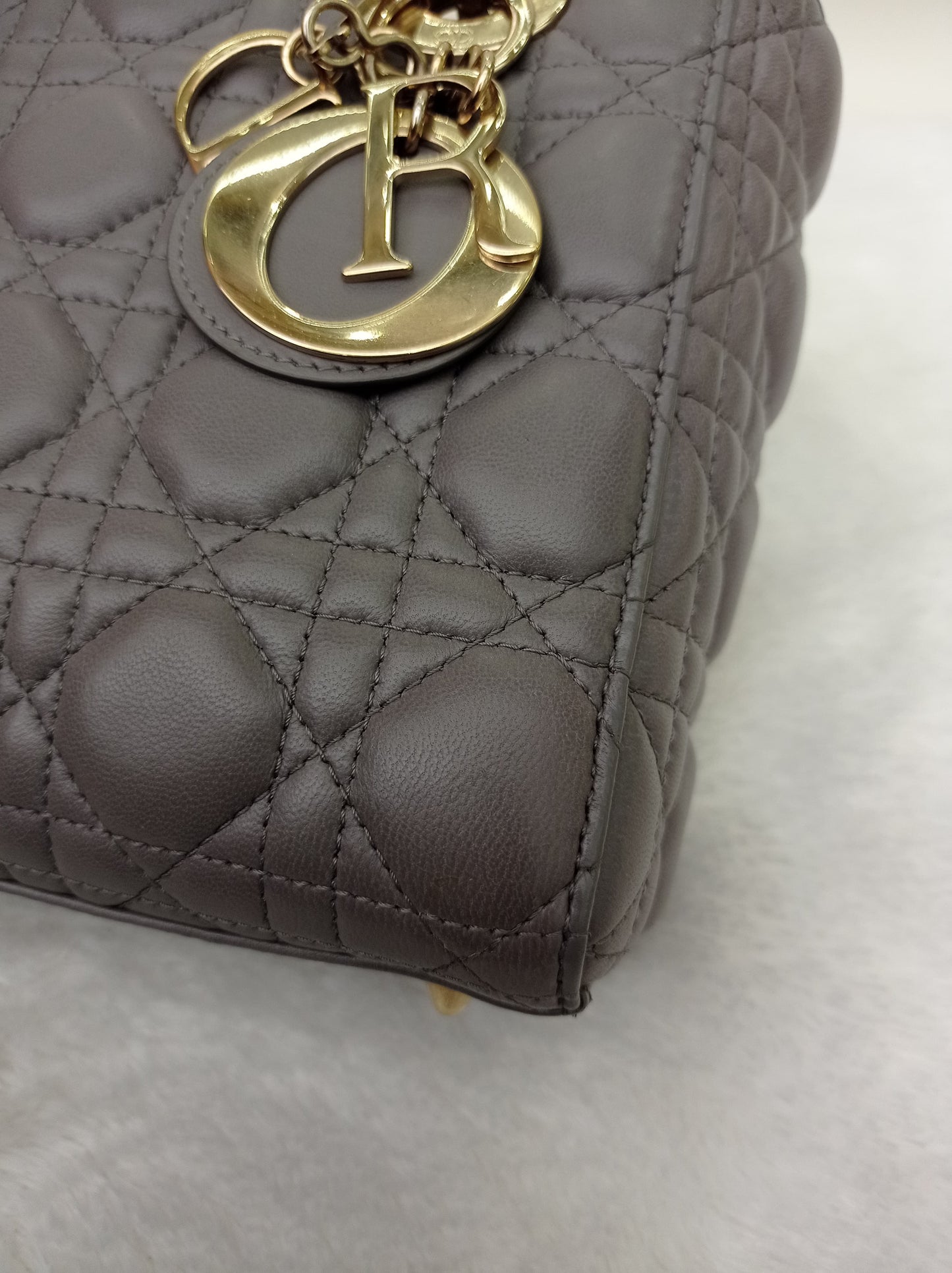 Lady Dior Small Lamb Grey GHW 2018