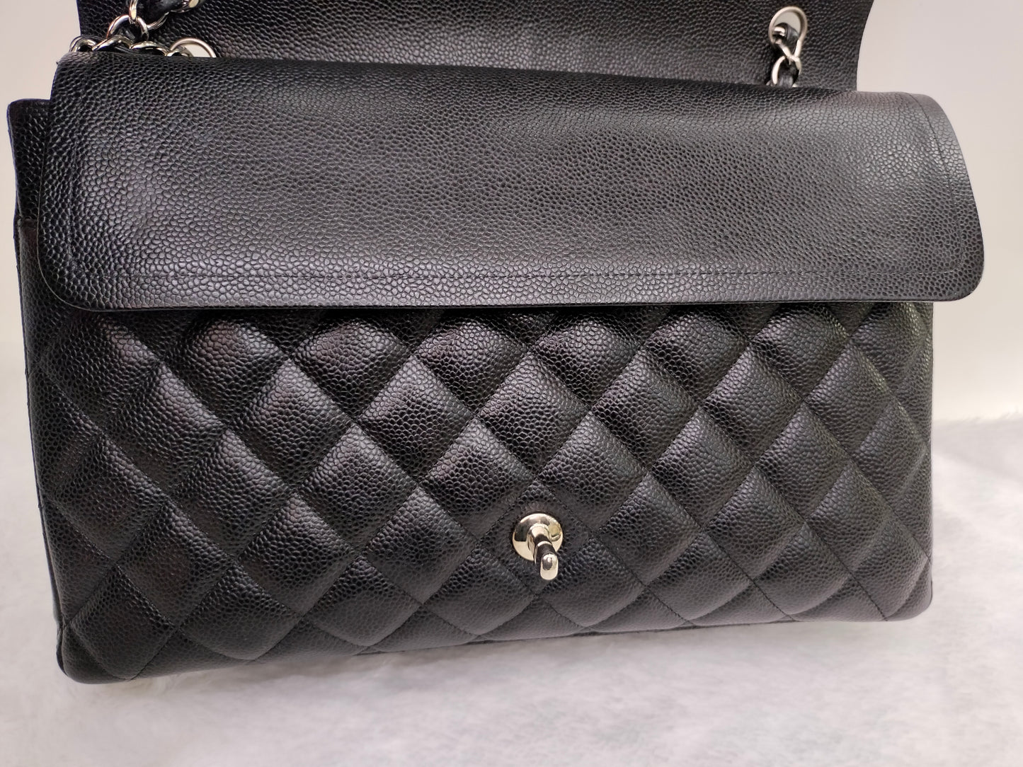 Chanel Maxi Caviar Black SHW DF #23