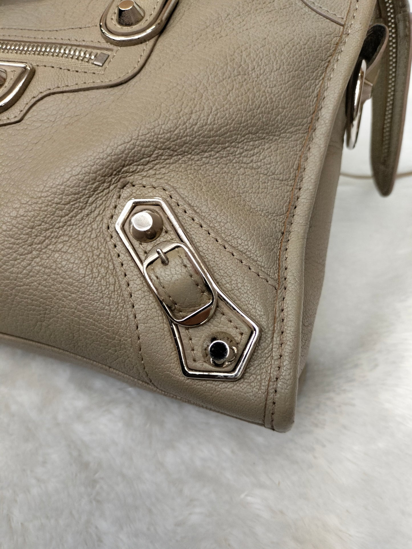 Balenciaga Small City Edge Taupe SHW 2017