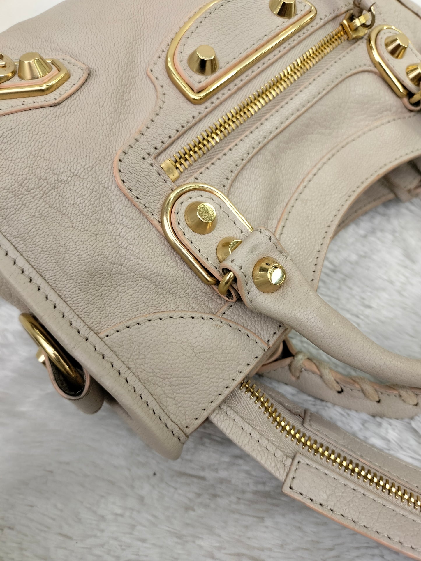 Balenciaga Mini City Edge Pink Beige GHW