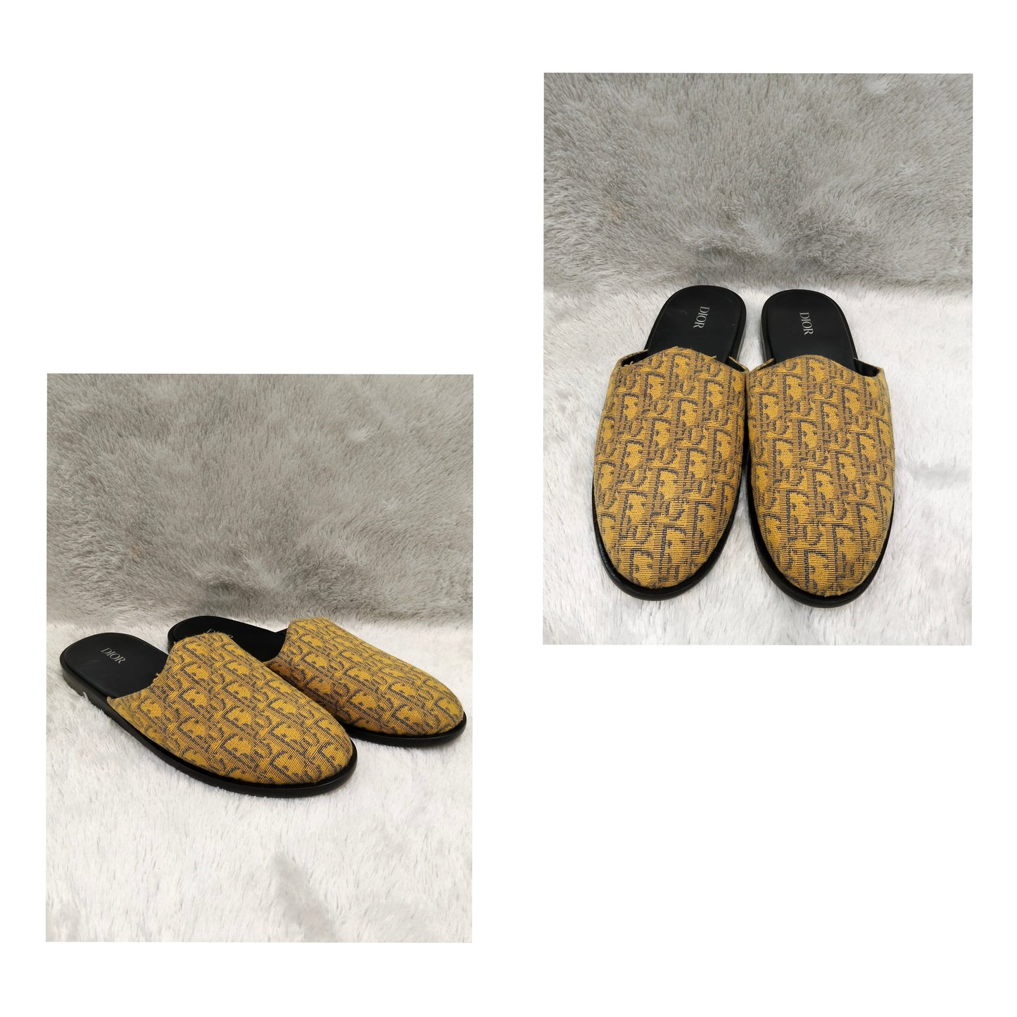 Sandals Dior Mule Oblique Gold Size 42