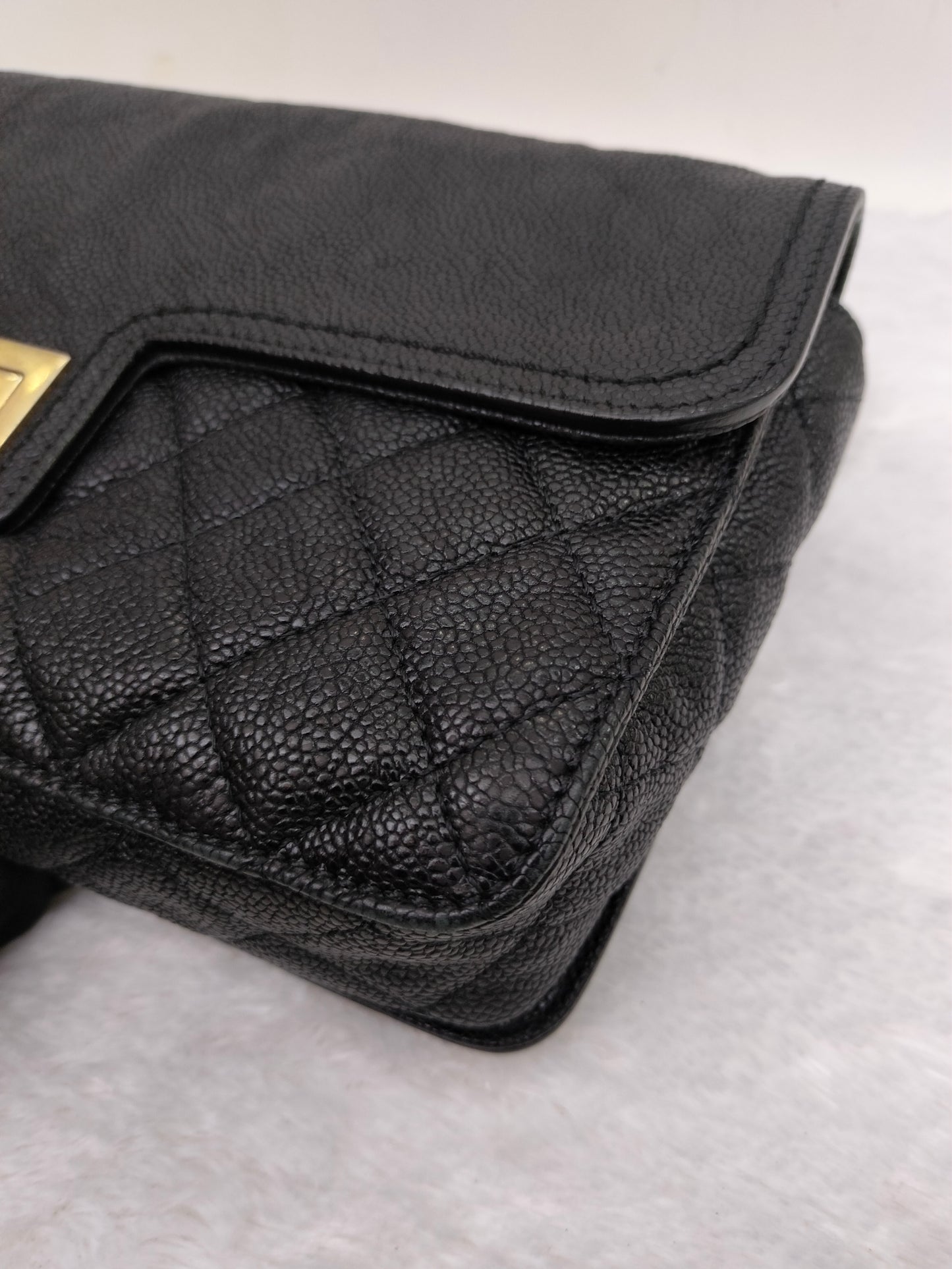 Chanel Mademoiselle Medium Lock Flap Caviar Black GHW #16