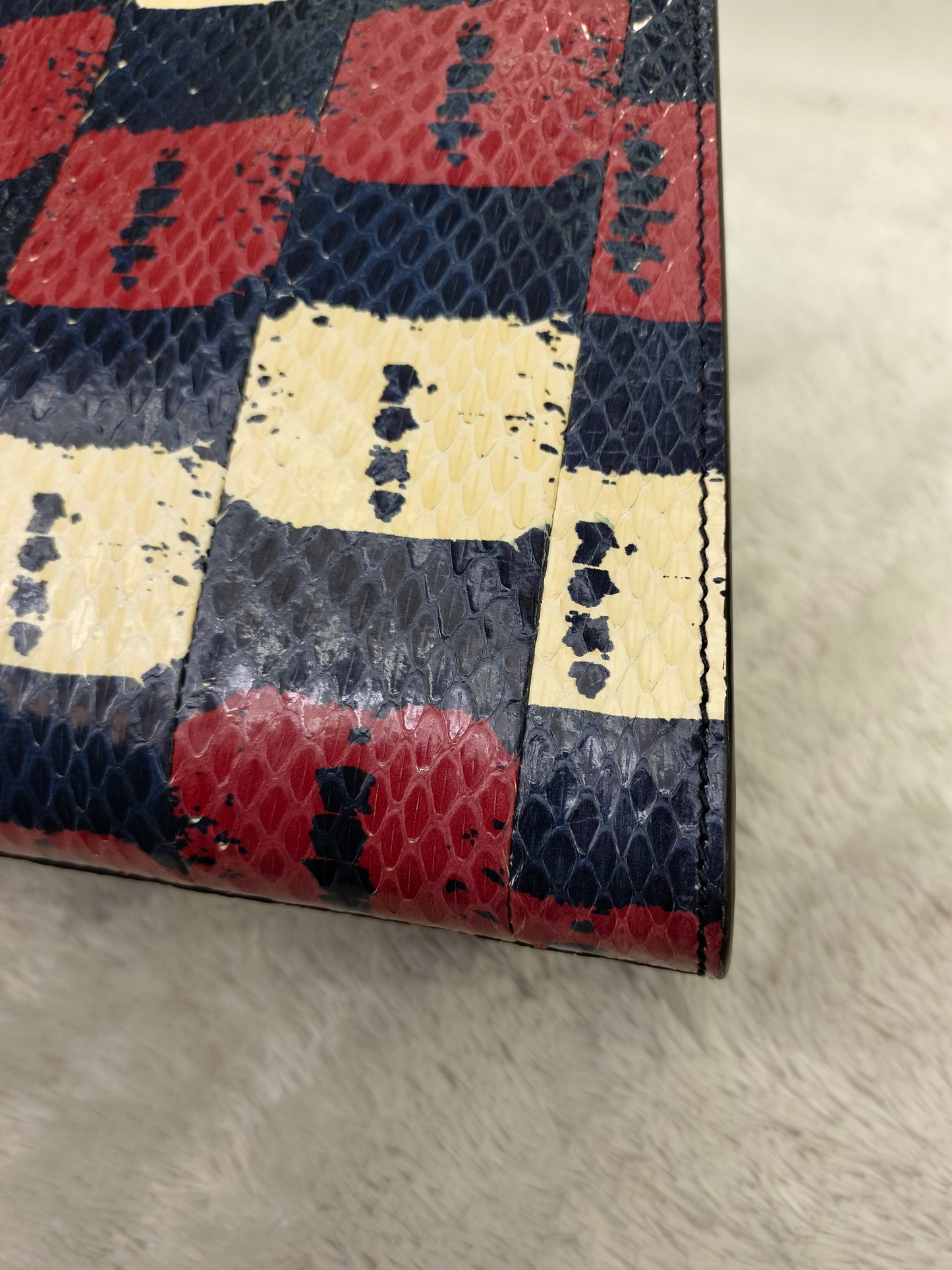 Gucci Nymphaea Top Handle Multicolour Snake Skin Handle Bamboo GHW