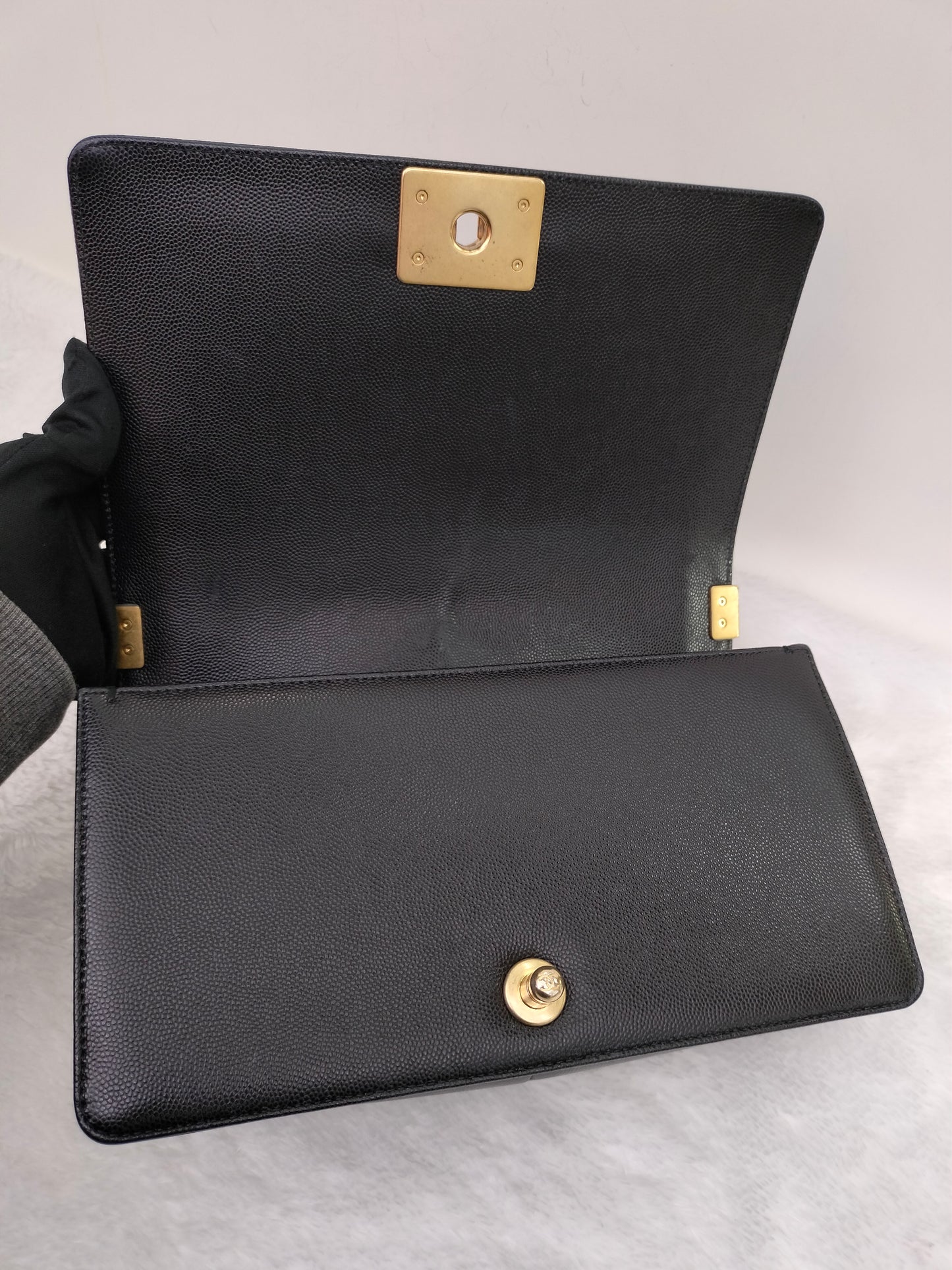 Chanel Boy 25 Caviar Black GHW #29