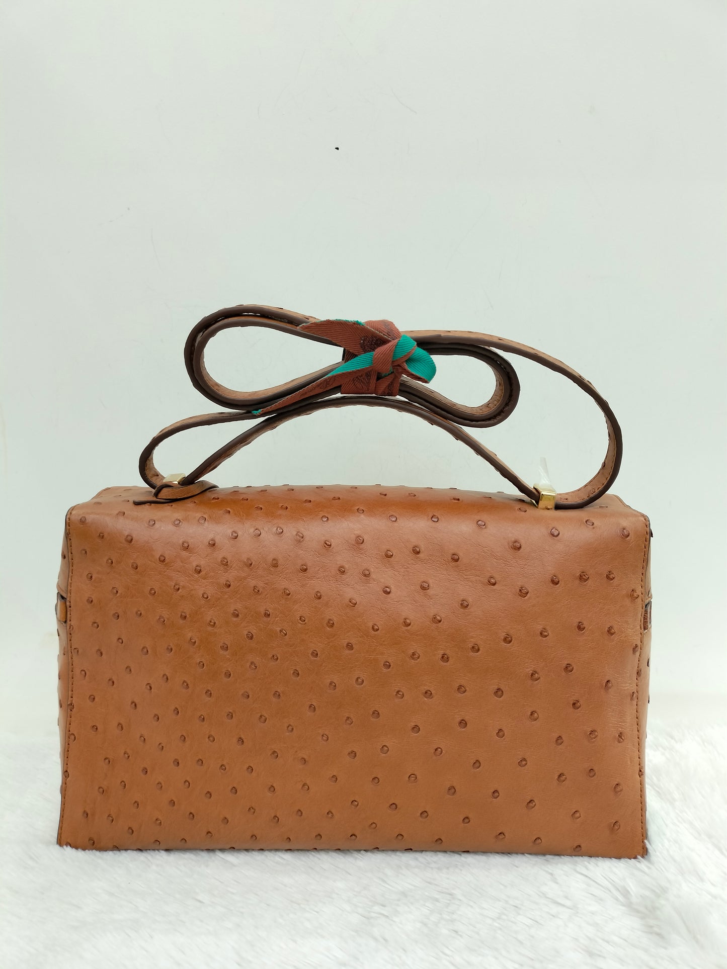 Loro Piana 27 Extra Bag Ostrich Cognac GHW 2024