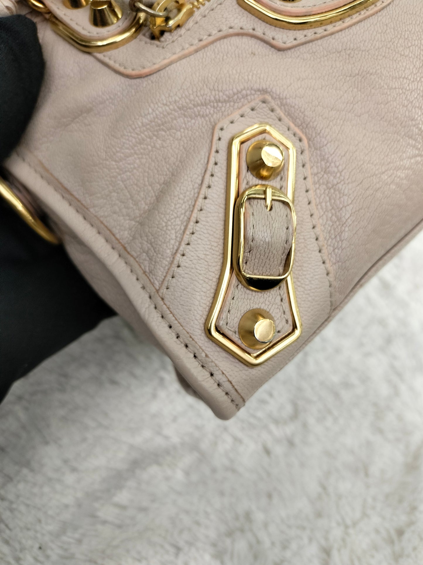 Balenciaga Mini City Edge Pink Beige GHW