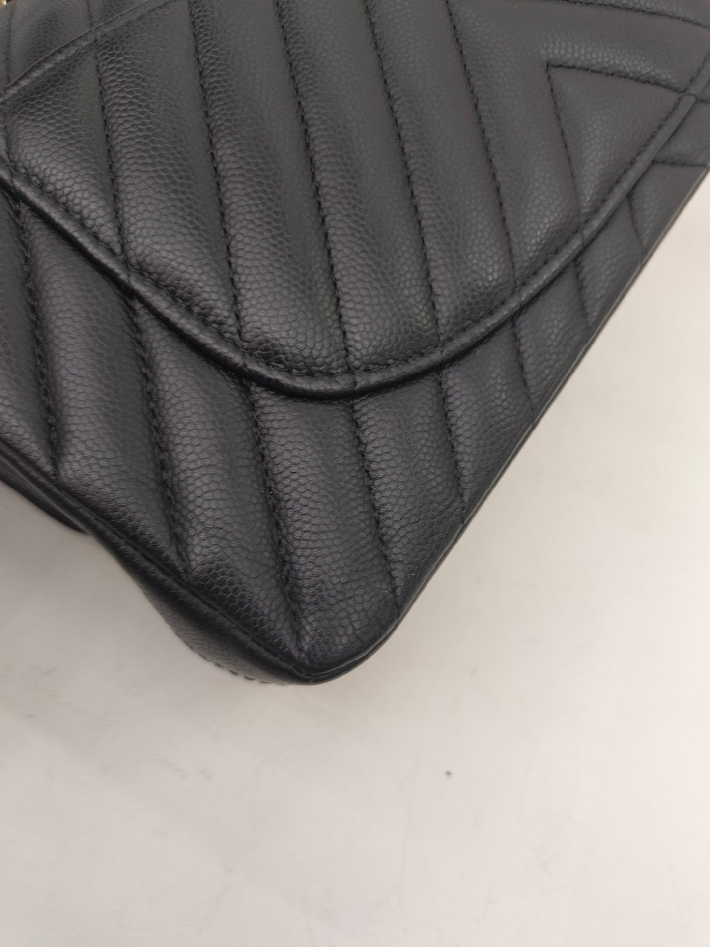 Chanel Small Chevron Caviar Black GHW DF #31
