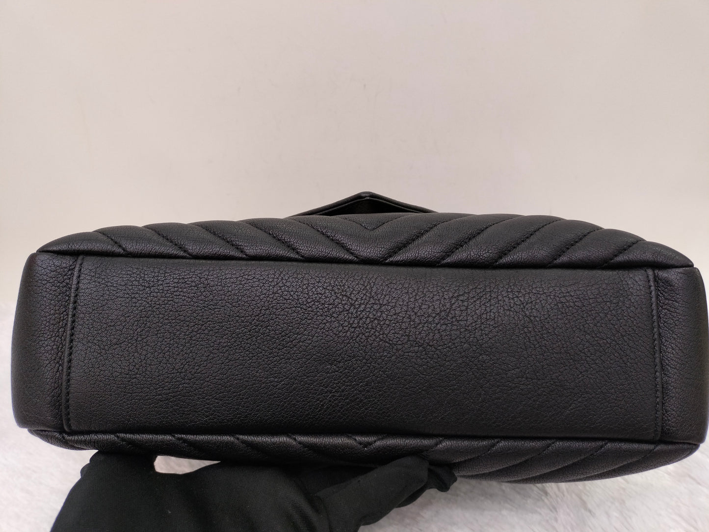 YsL College Large Chevron Black GHW 2020