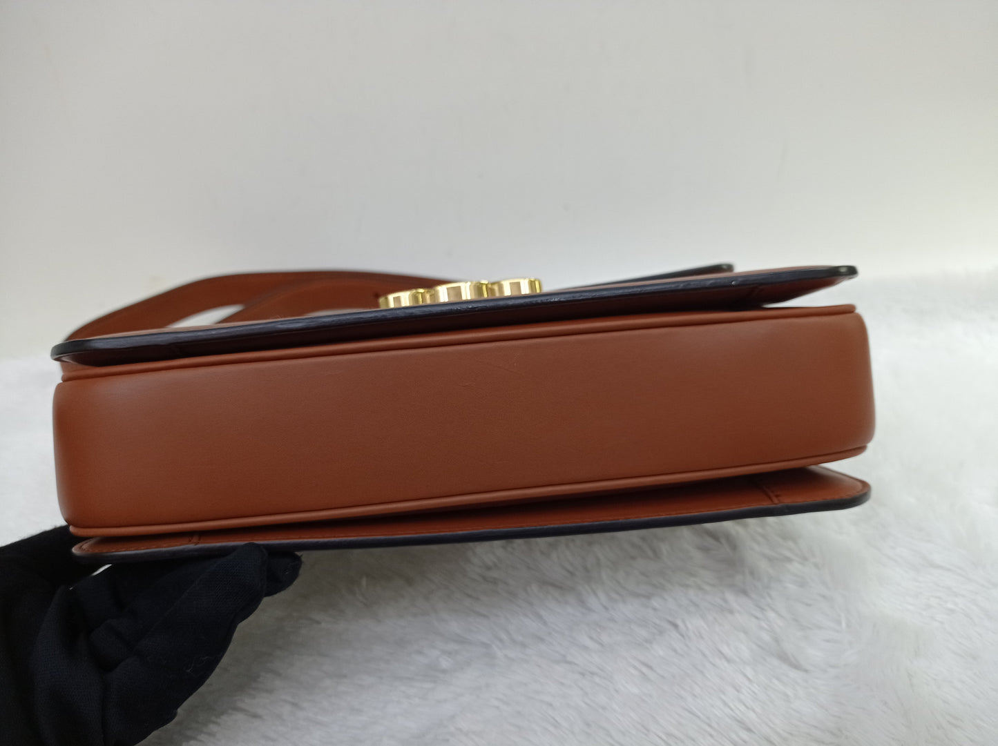 Celine Triomphe Canvas White Tan GHW 2019