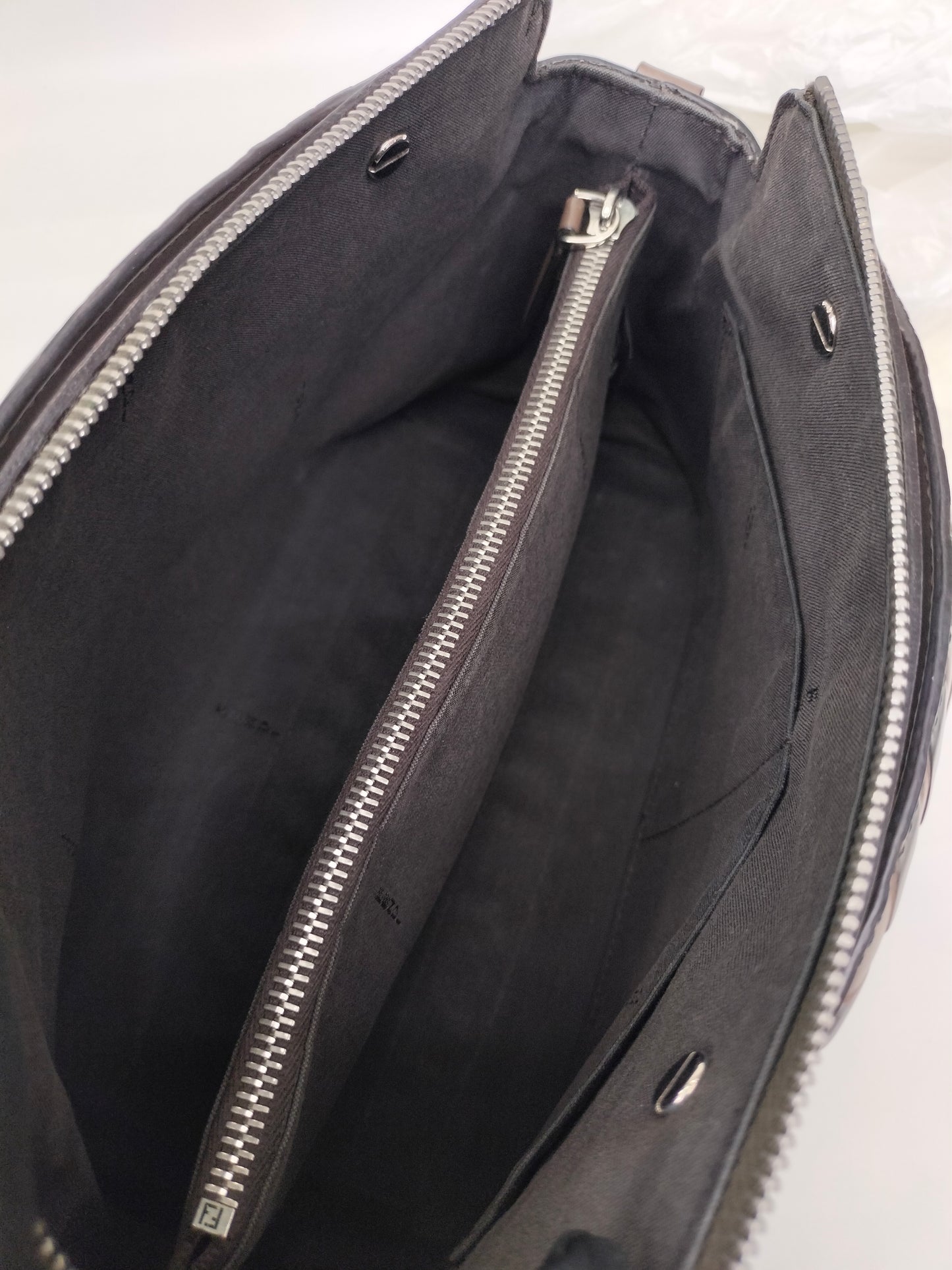 Fendi BTW Medium Maya Brown Handle FF SHW
