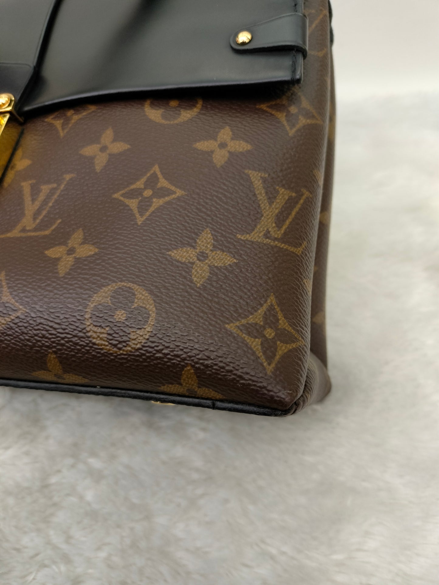 LV One Handle Flap Bag MM Monogram Noir 2016