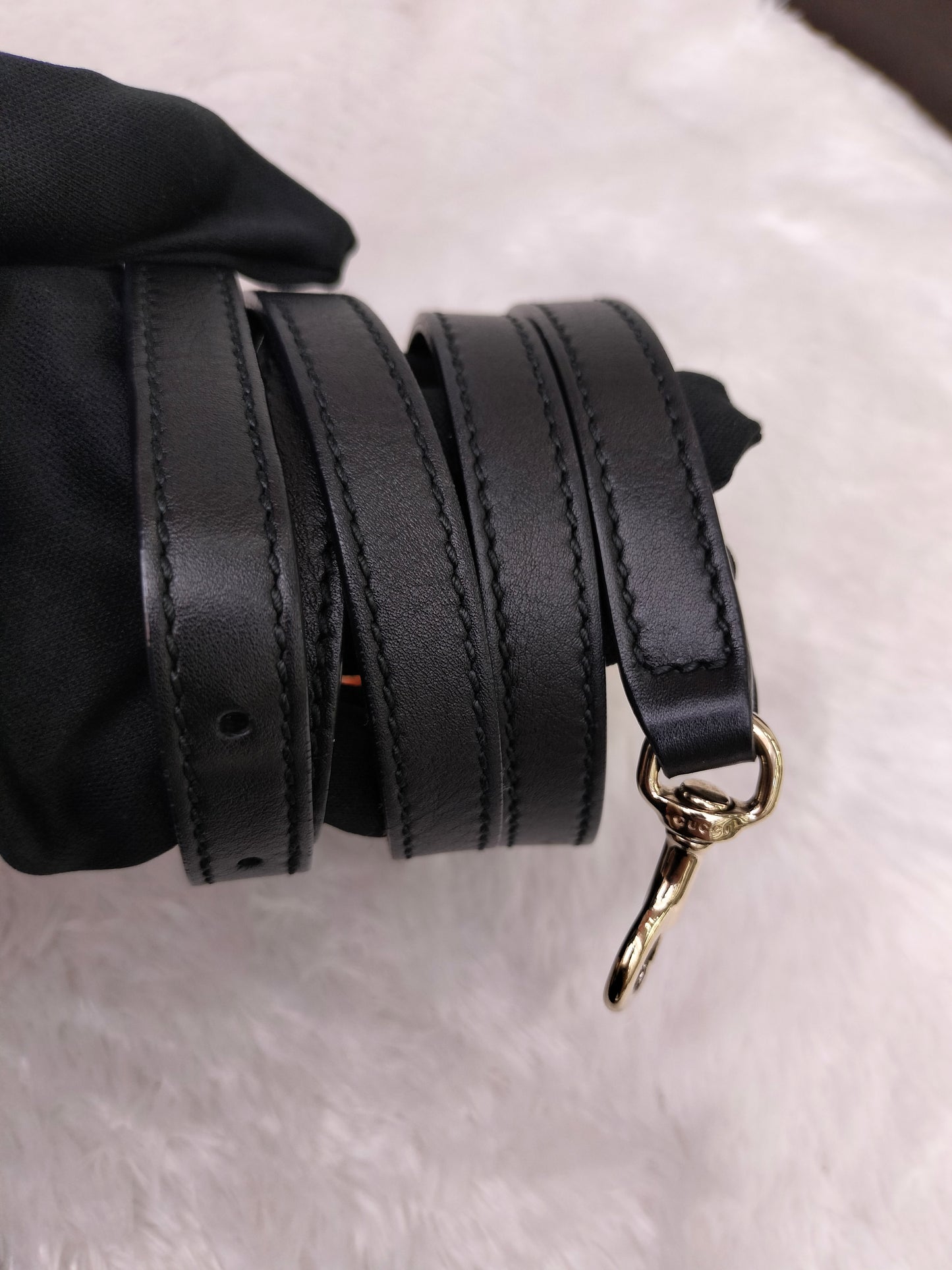 Gucci Micro Guccissima Dome Black GHW