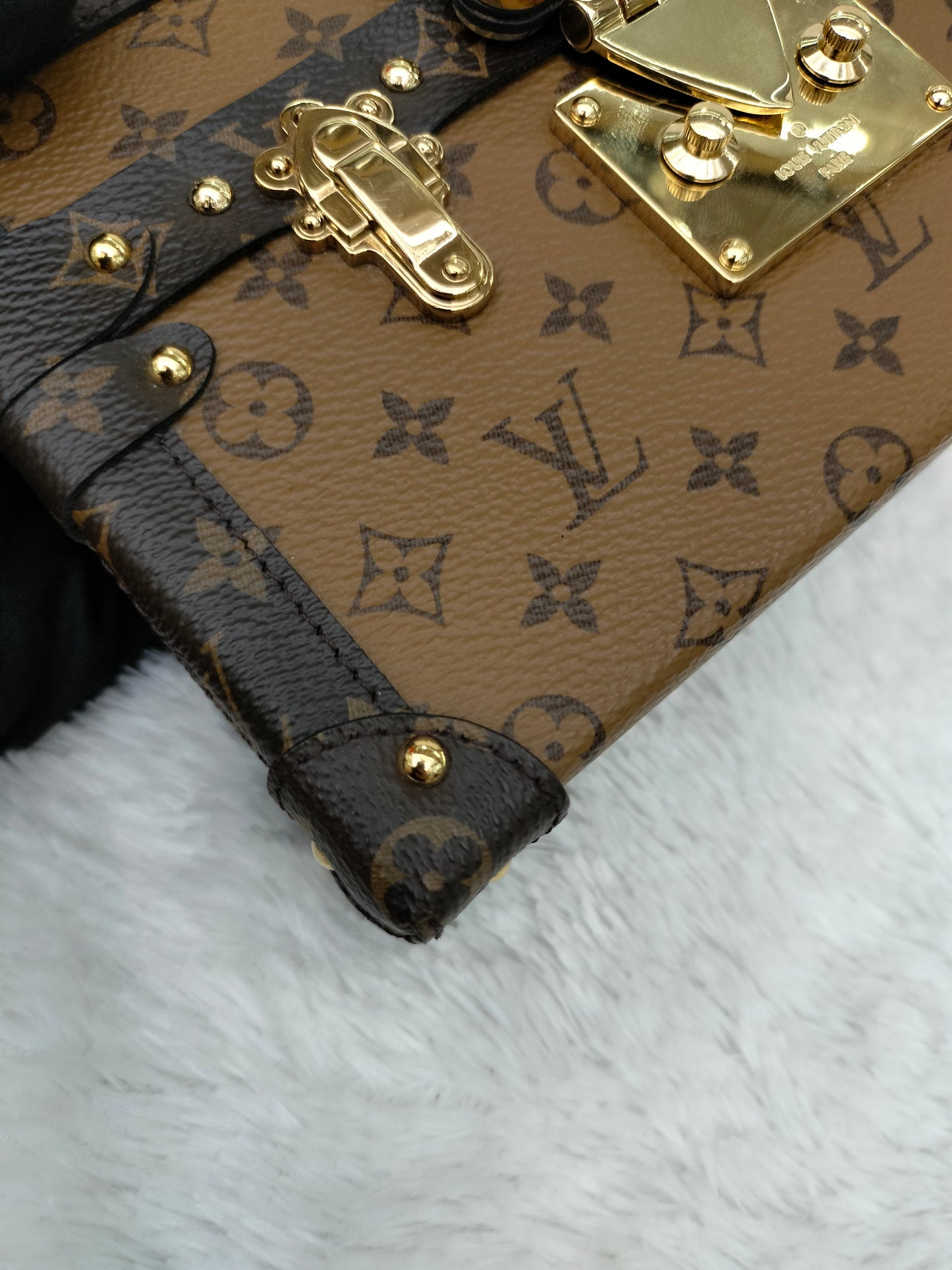 LV Petite Malle Trunk Monogram Reverse 2017