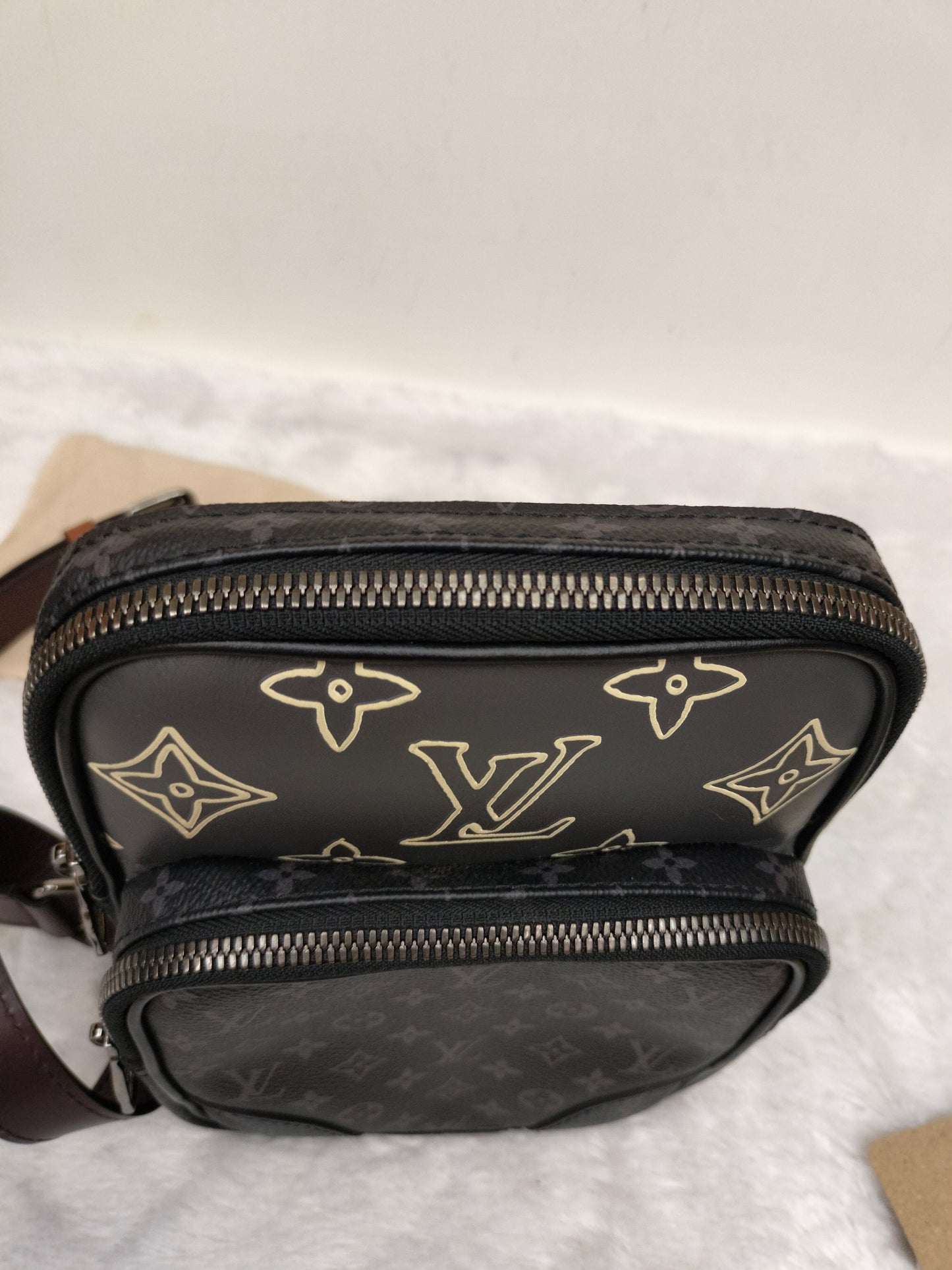 LV Amazone Sling Patchwork Monogram Eclipse Virgil Abloh 2020