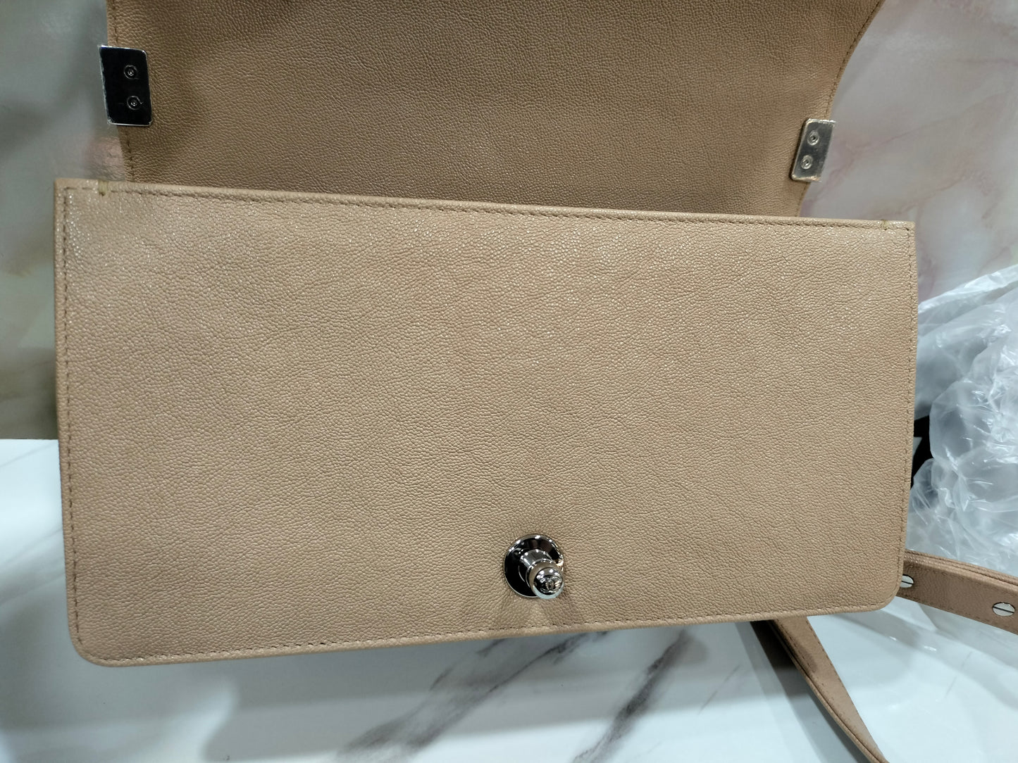 Chanel Boy 25 Caviar Beige SHW #28