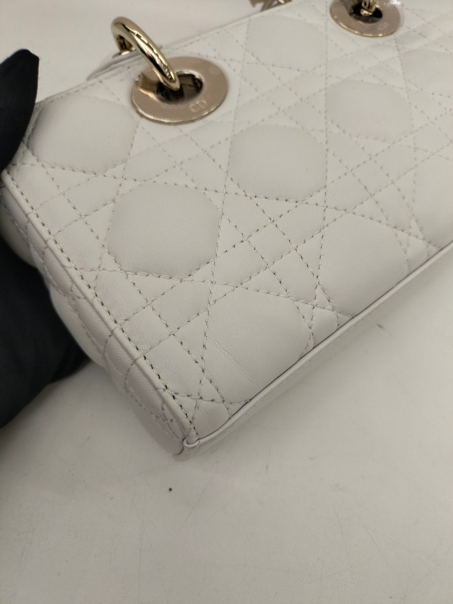 Dior D'Joy Small Lamb White GHW 2022