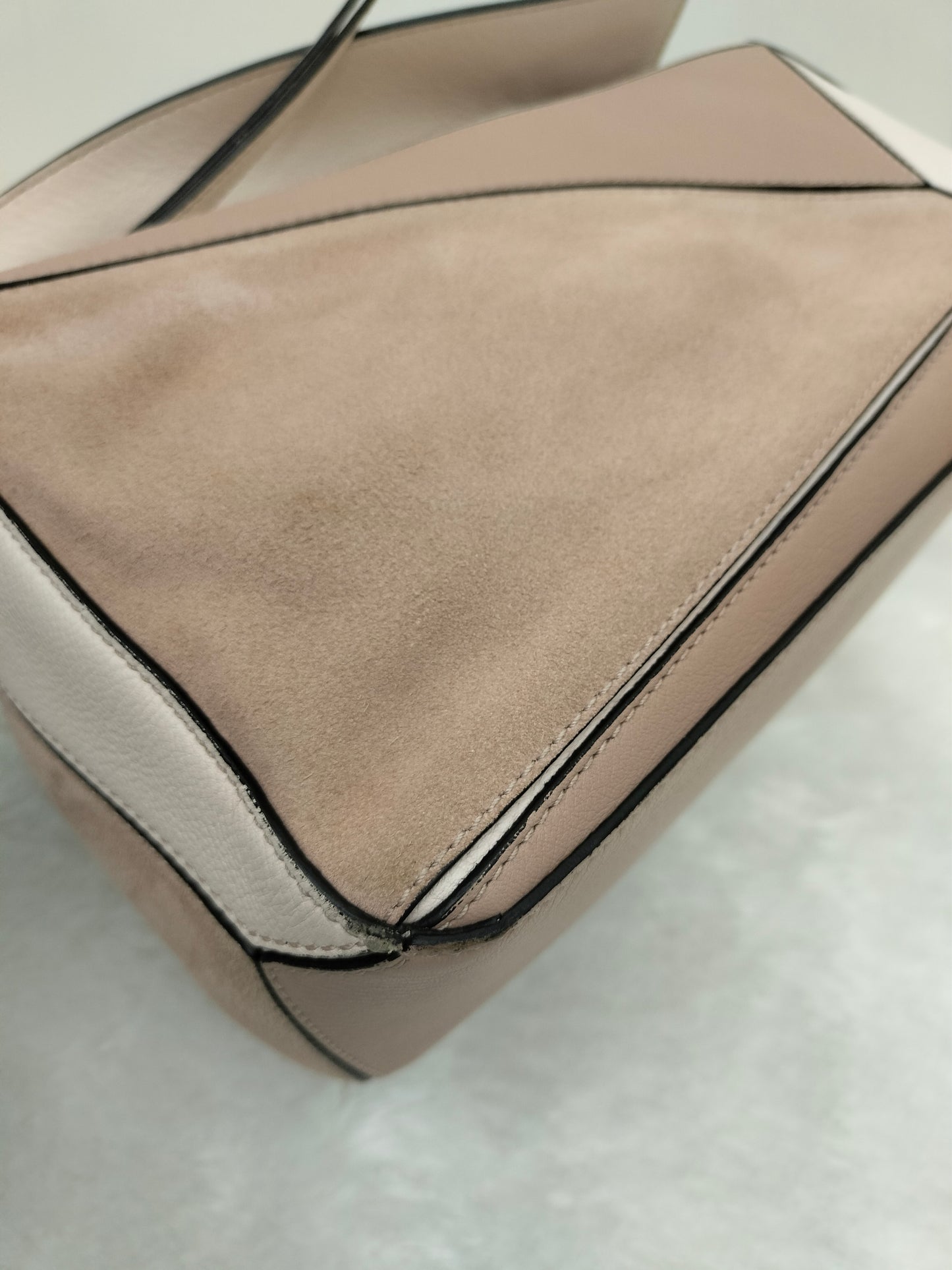 Loewe Puzzle Small Nude Blush Mix Suede GHW 2017